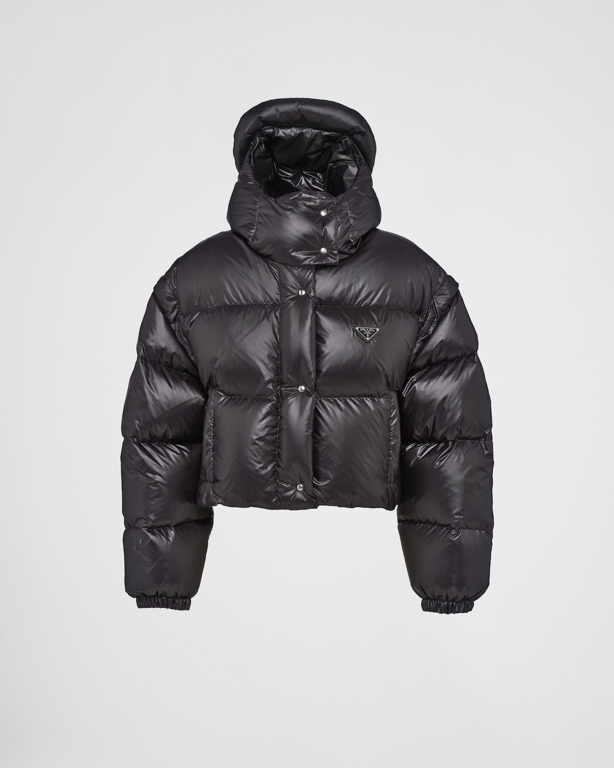 Prada Re-Nylon Convertible Cropped Down Jacket