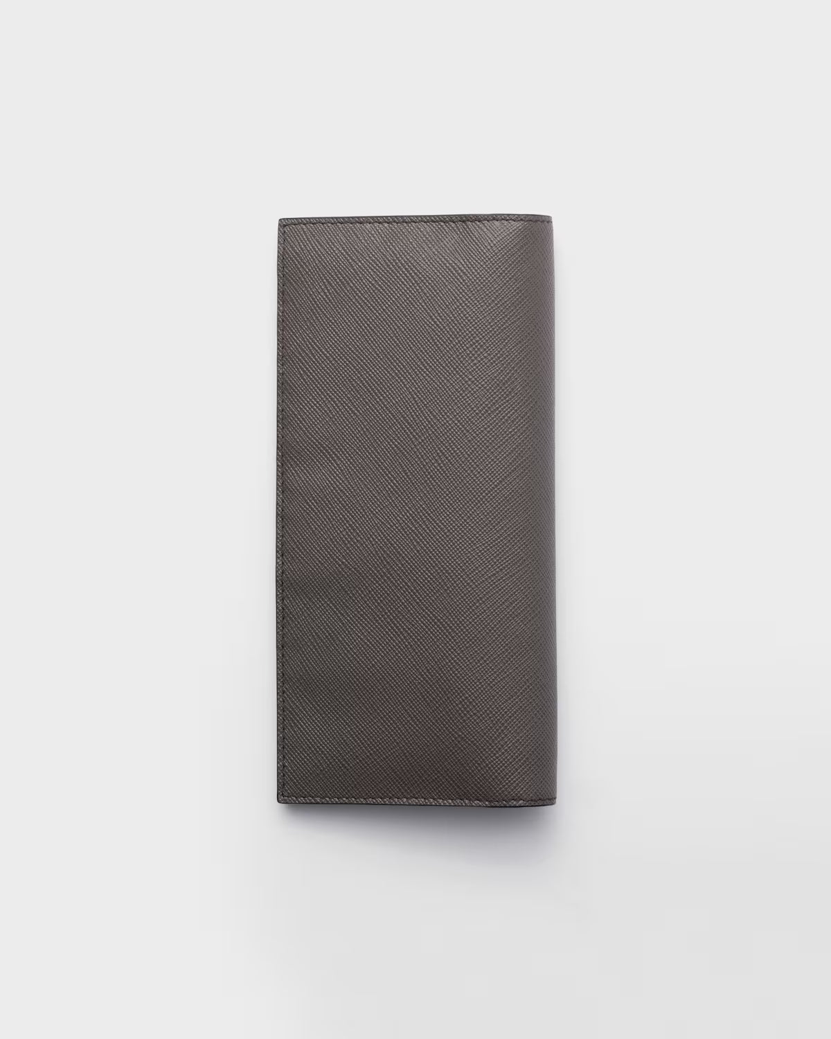 Saffiano Leather Wallet Smoky Gray/Emerald