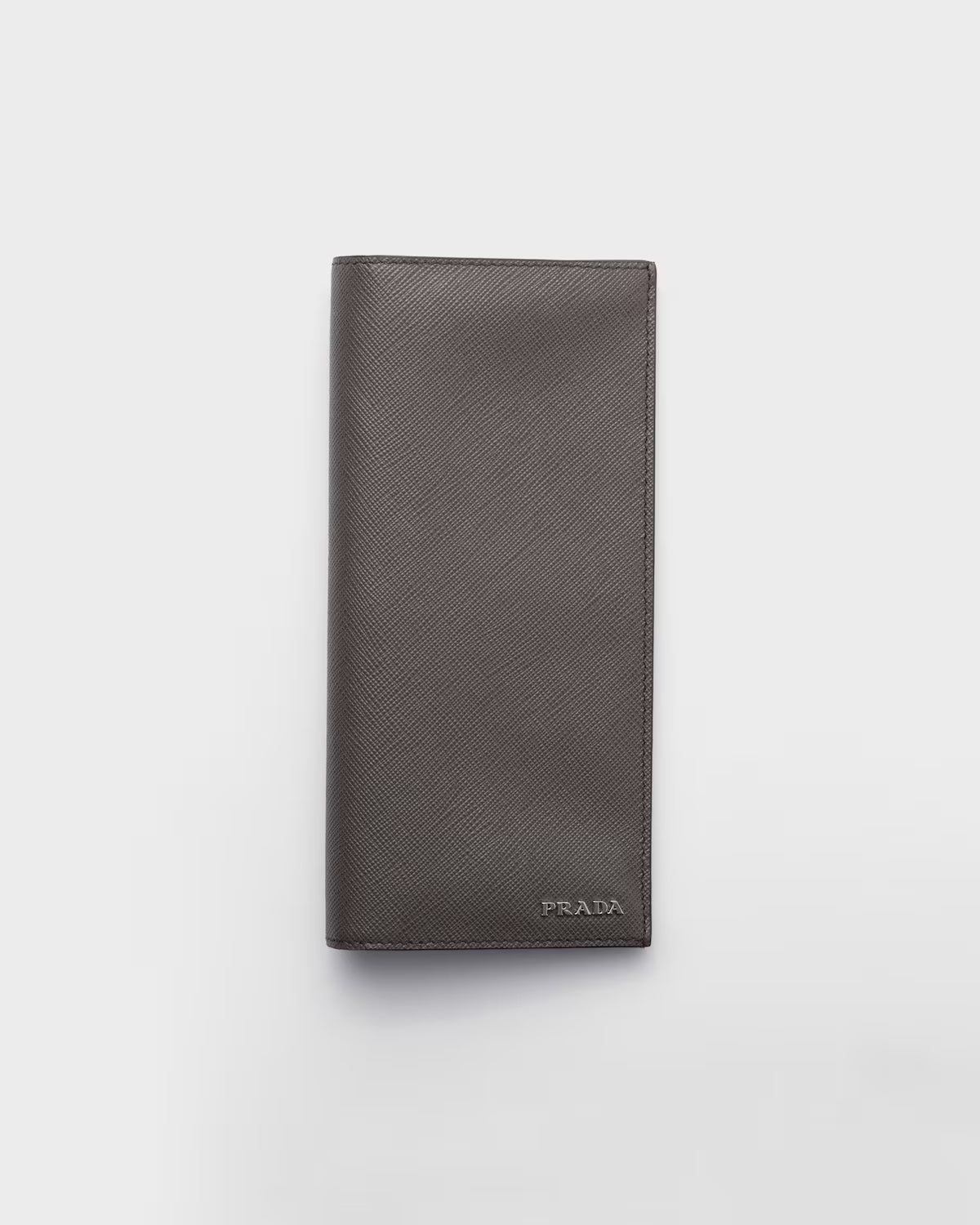 Saffiano Leather Wallet Smoky Gray/Emerald