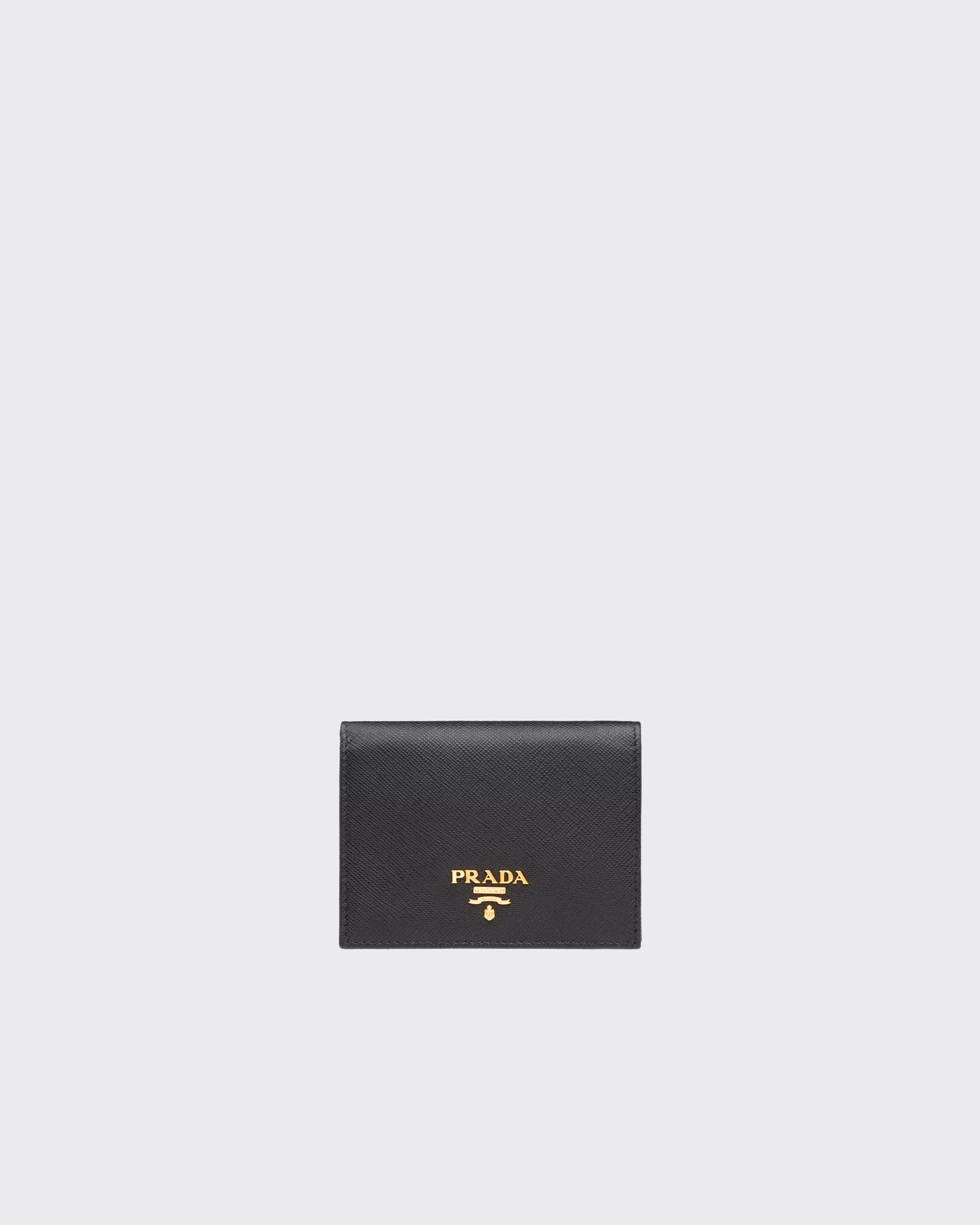 Small Saffiano Leather Wallet Black
