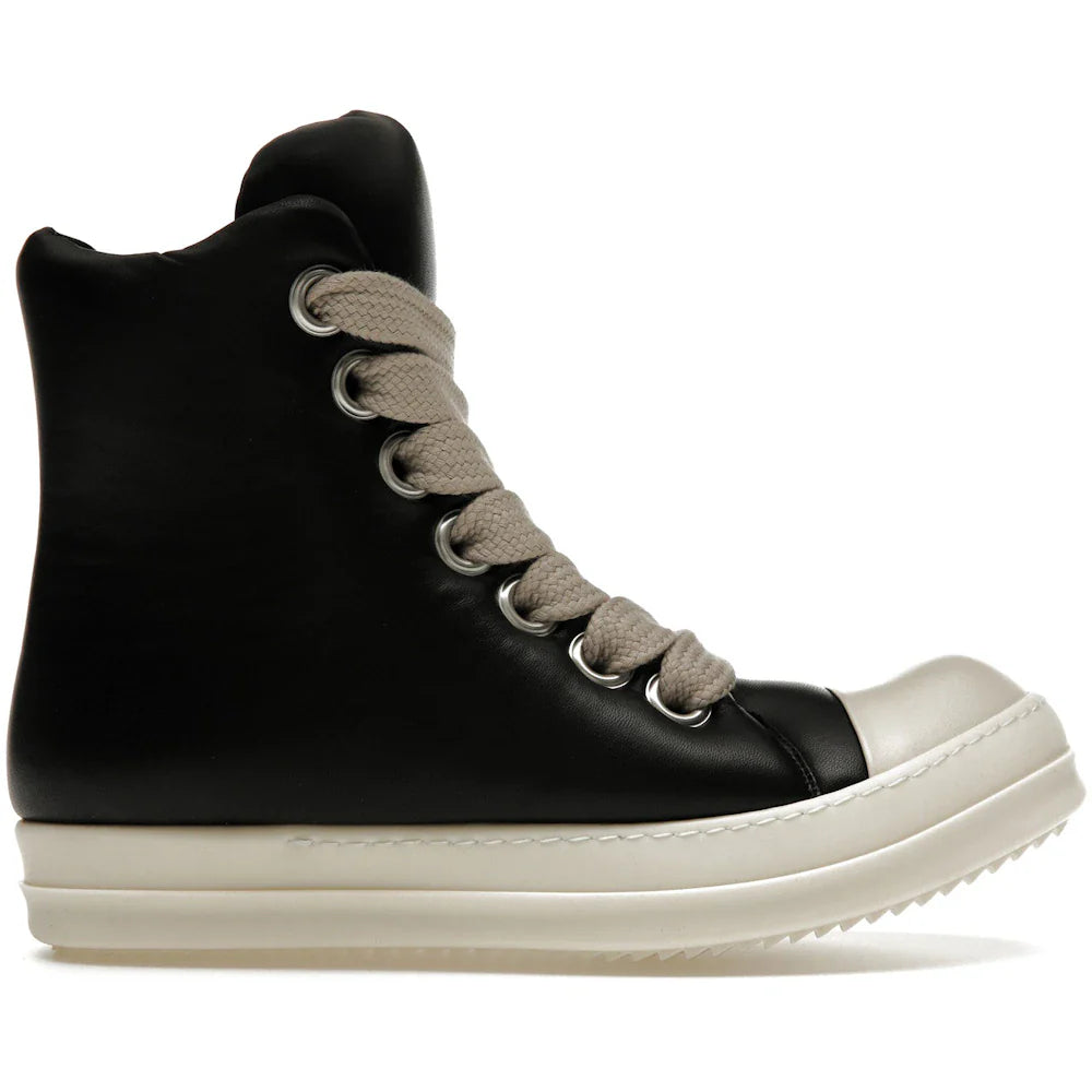 Rick Owens Jumbo Lace Padded Sneaks Black Milk