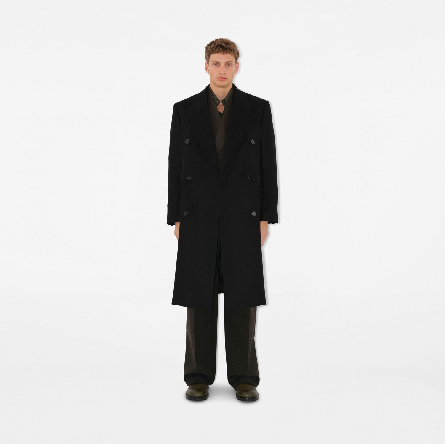 Cashmere Tailored Coat - Black