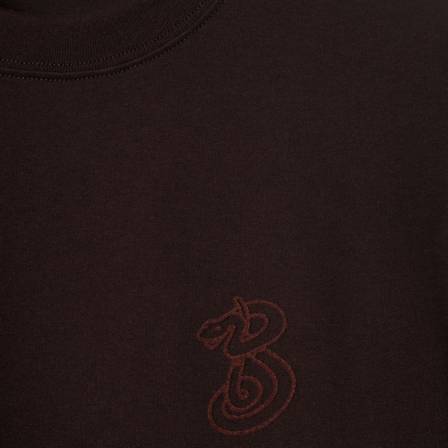 B Snake Cotton T-shirt - Peat