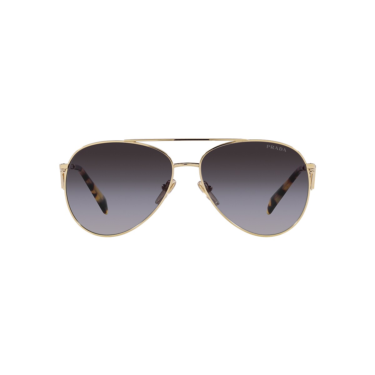 PRADA PR 73ZS Pale Gold - Women Luxury Sunglasses, Grey Gradient Lens