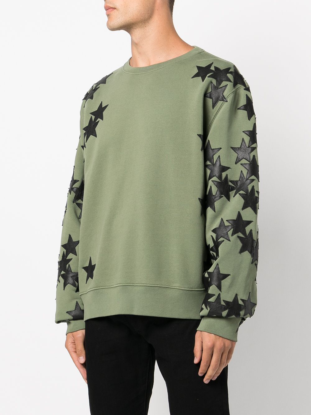 Star-patch long-sleeve sweatshirt