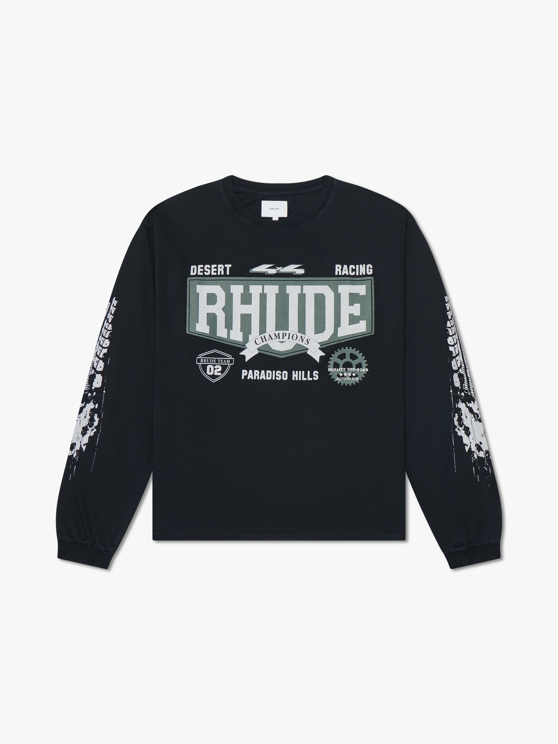 RHUDE 4X4 LS TEE - VTG BLACK