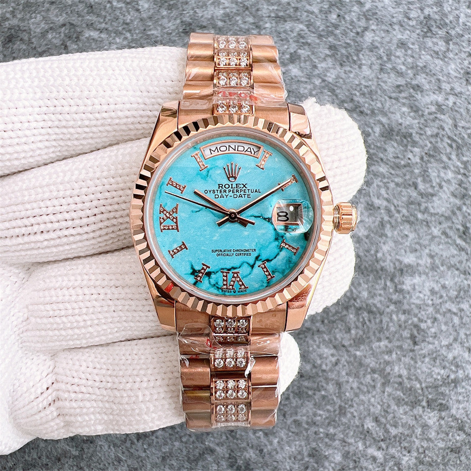 Rolex Day-Date 36mm Rose Gold Diamonds