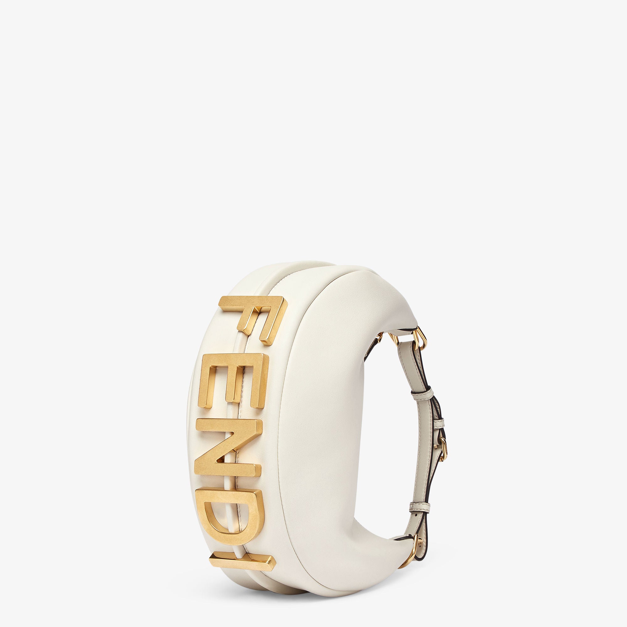 Fendigraphy Small White leather bag