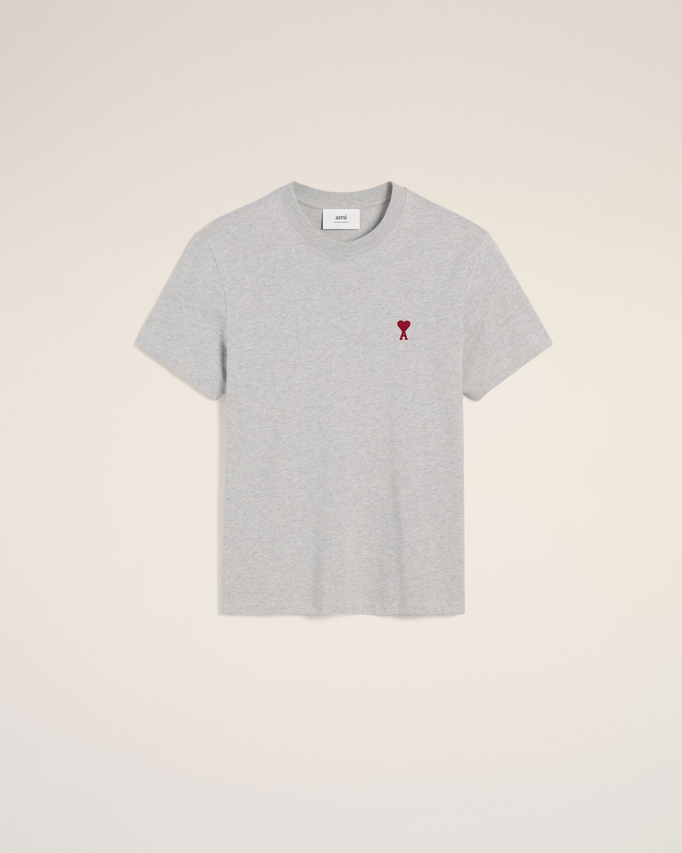 GREY COTTON AMI DE COEUR T-SHIRT HEATHER ASH GREY