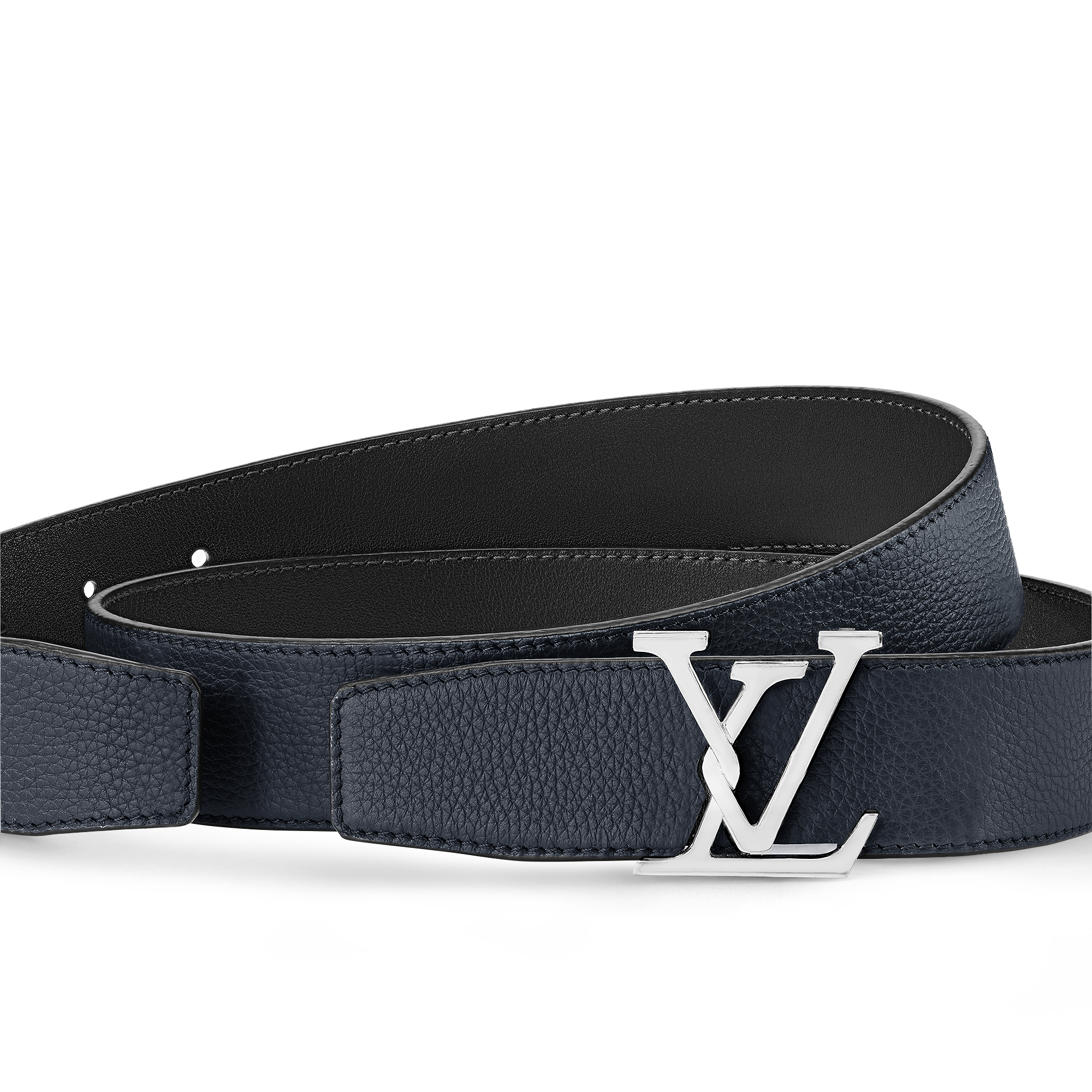 LV Attract 35mm Reversible Belt Other Leathers - Blue