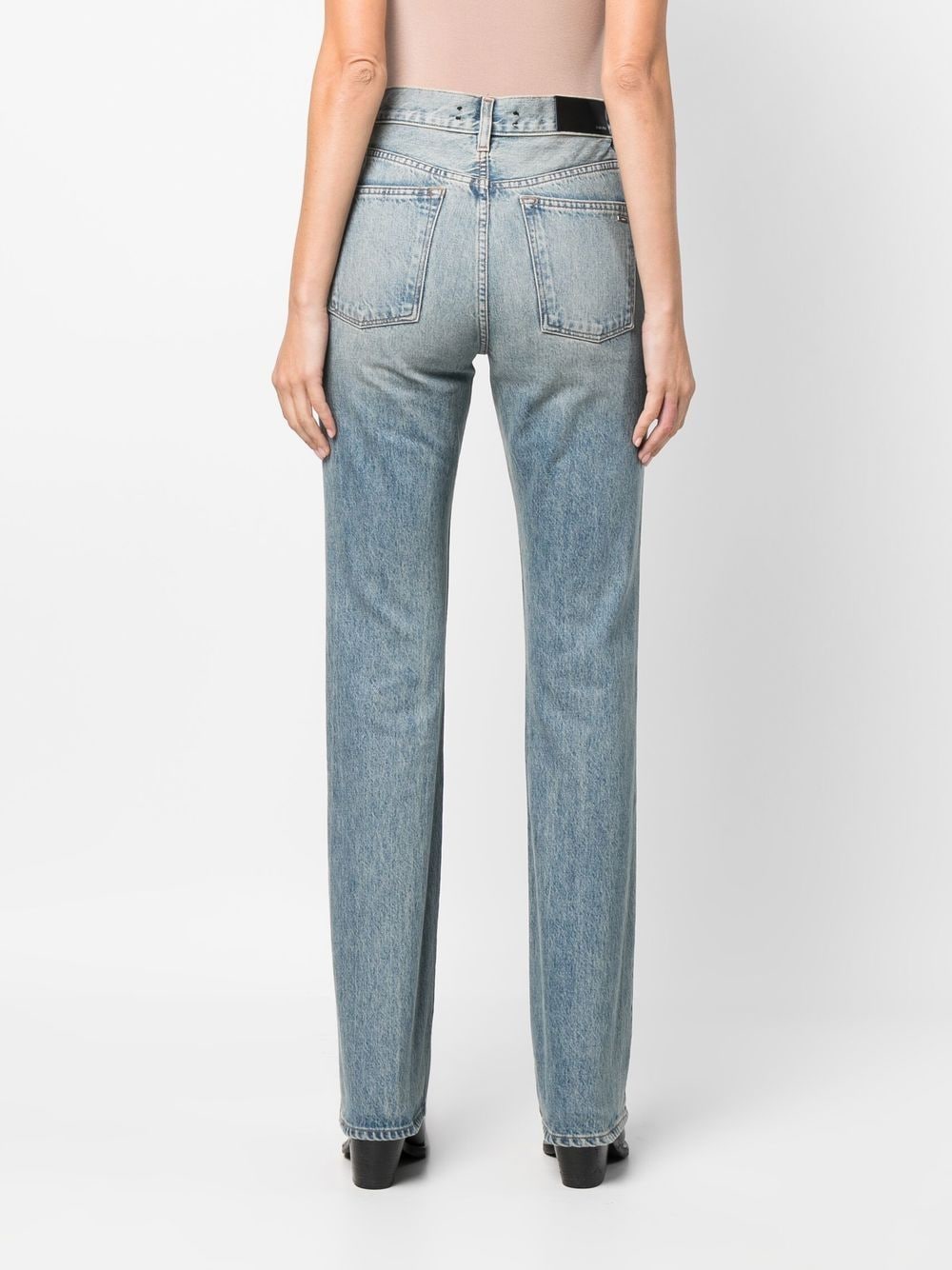 High-waist bootcut jeans