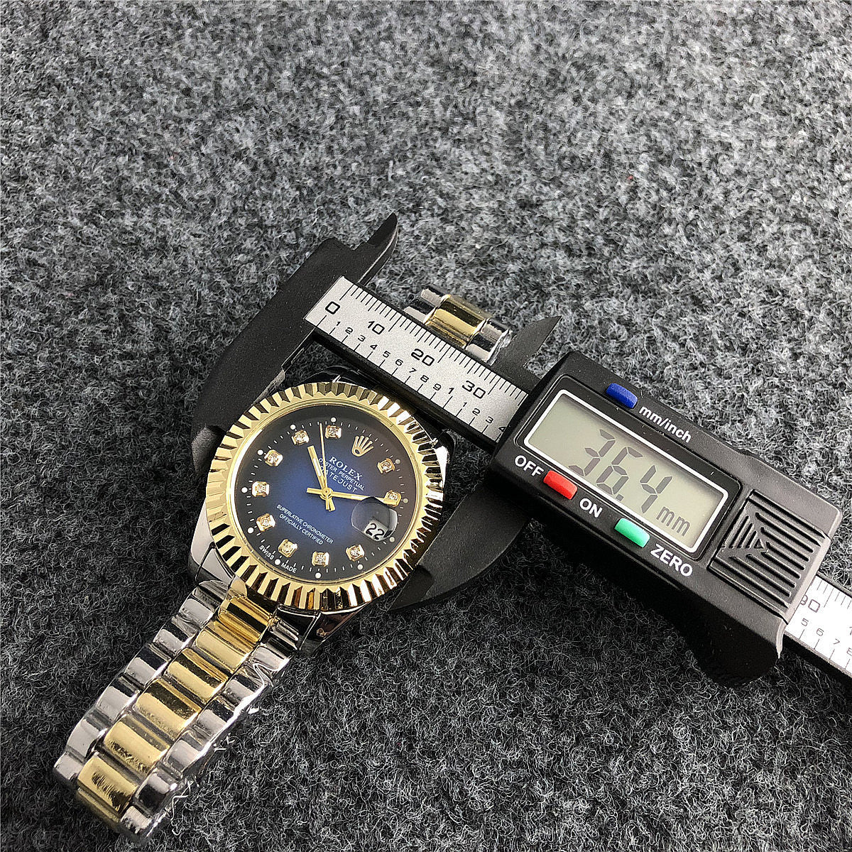 Rolex Datejust 36mm Blue Dial Golden Bracelet