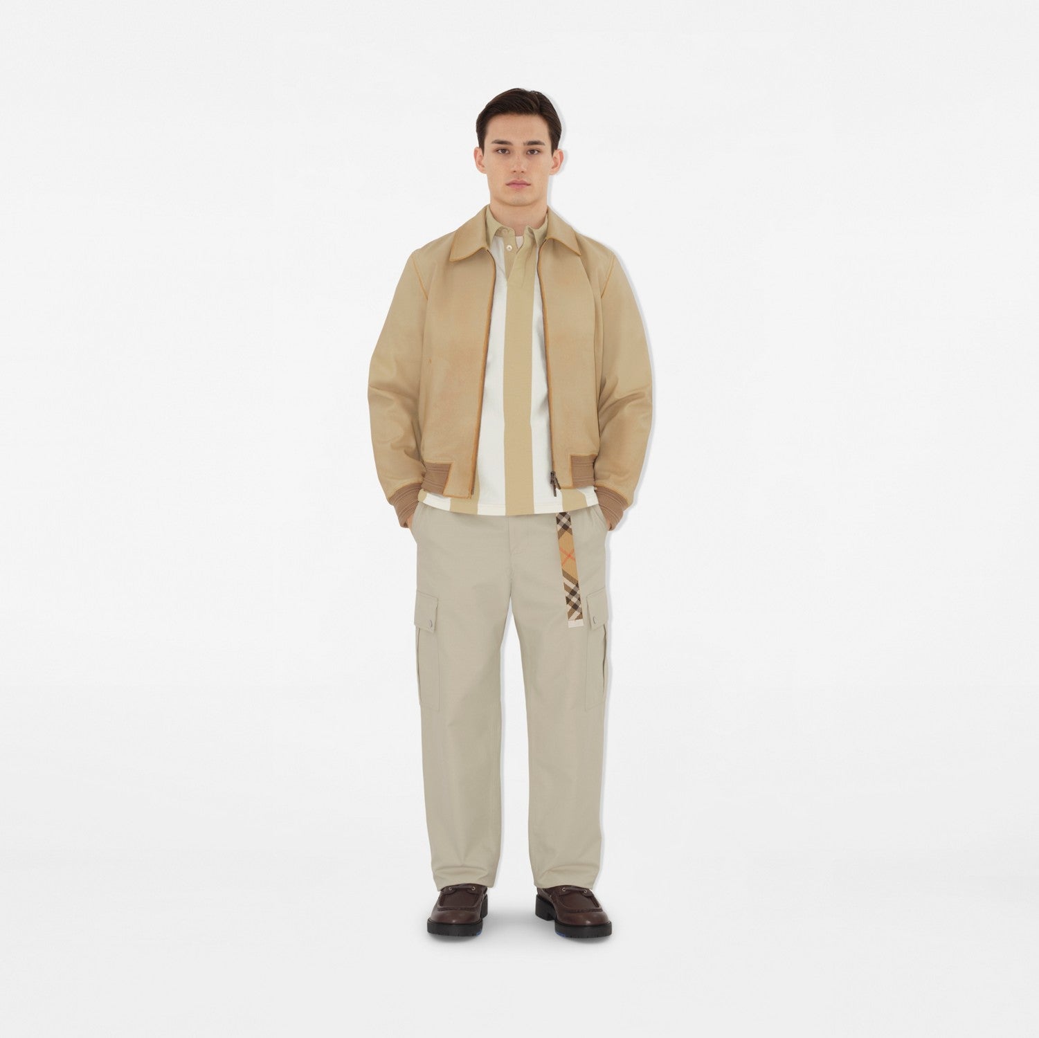 Suede Harrington Jacket - Tan