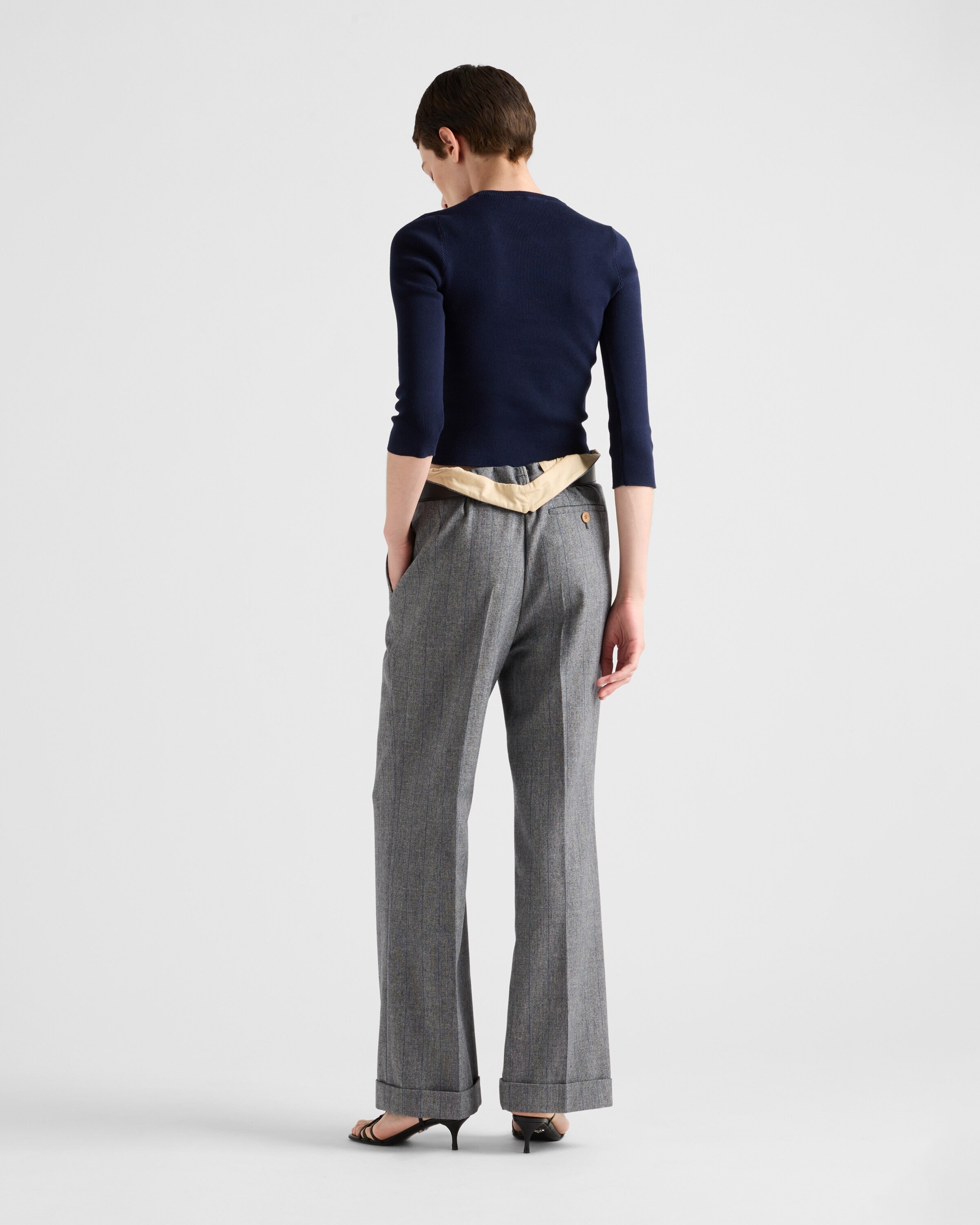 Cotton crew-neck sweater Navy