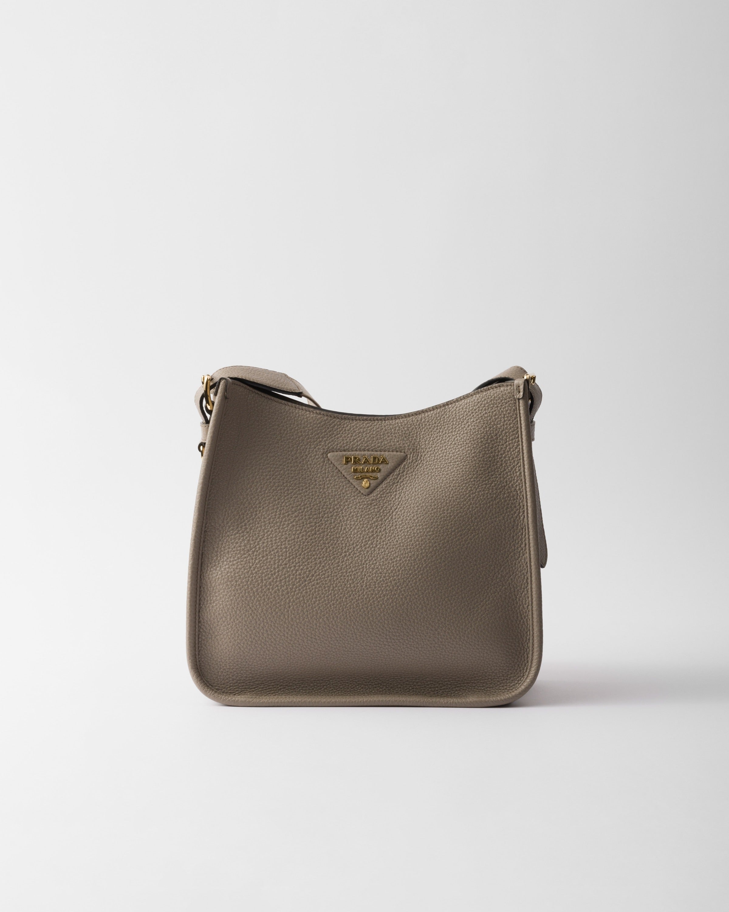 Medium leather bag Clay Gray