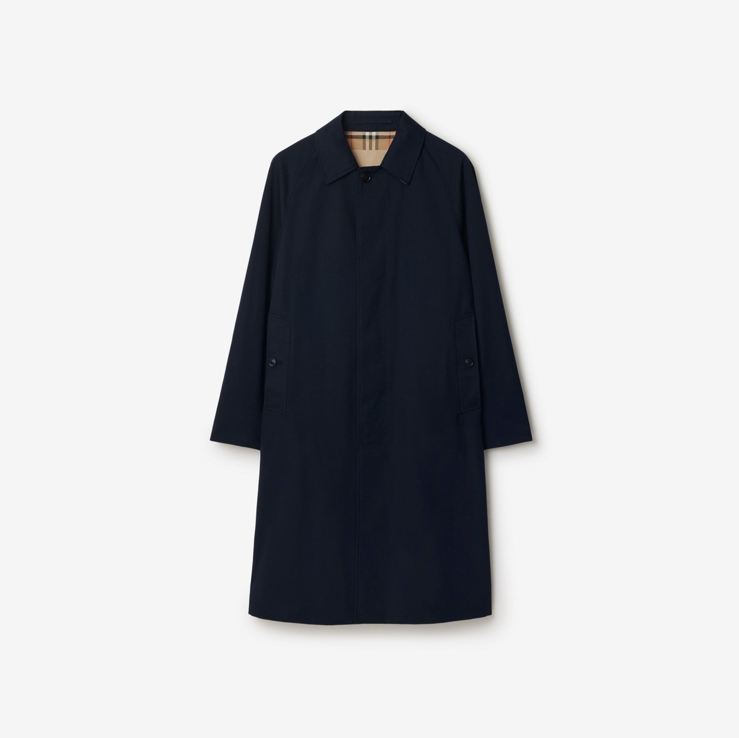 Long Camden Heritage Car Coat - Coal blue