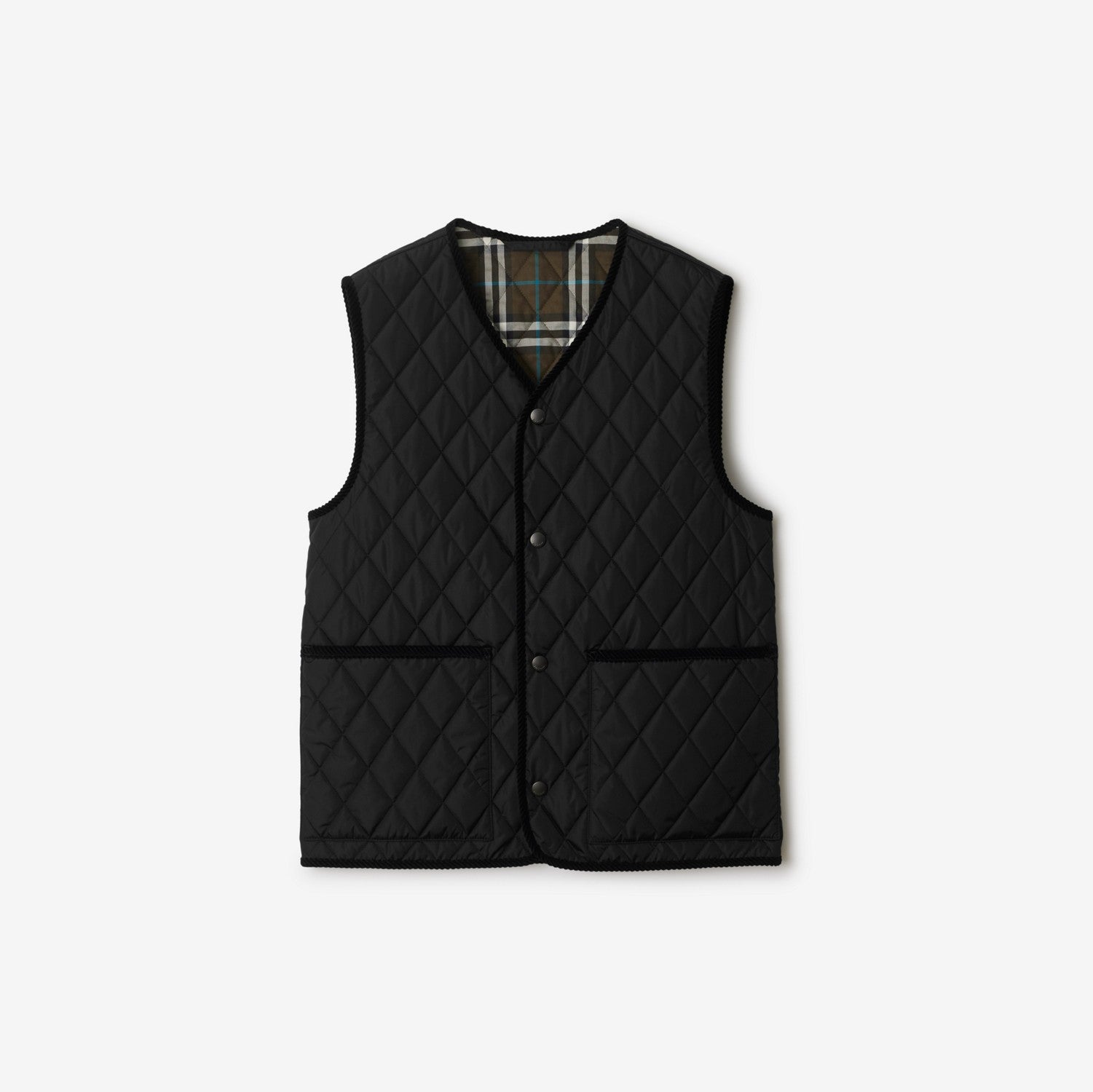 Quilted Nylon Gilet - Black