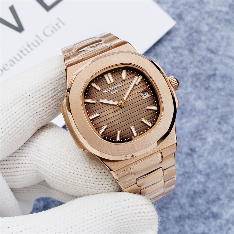 Patek Philippe Nautilus 40mm Brown Dial Rose Gold