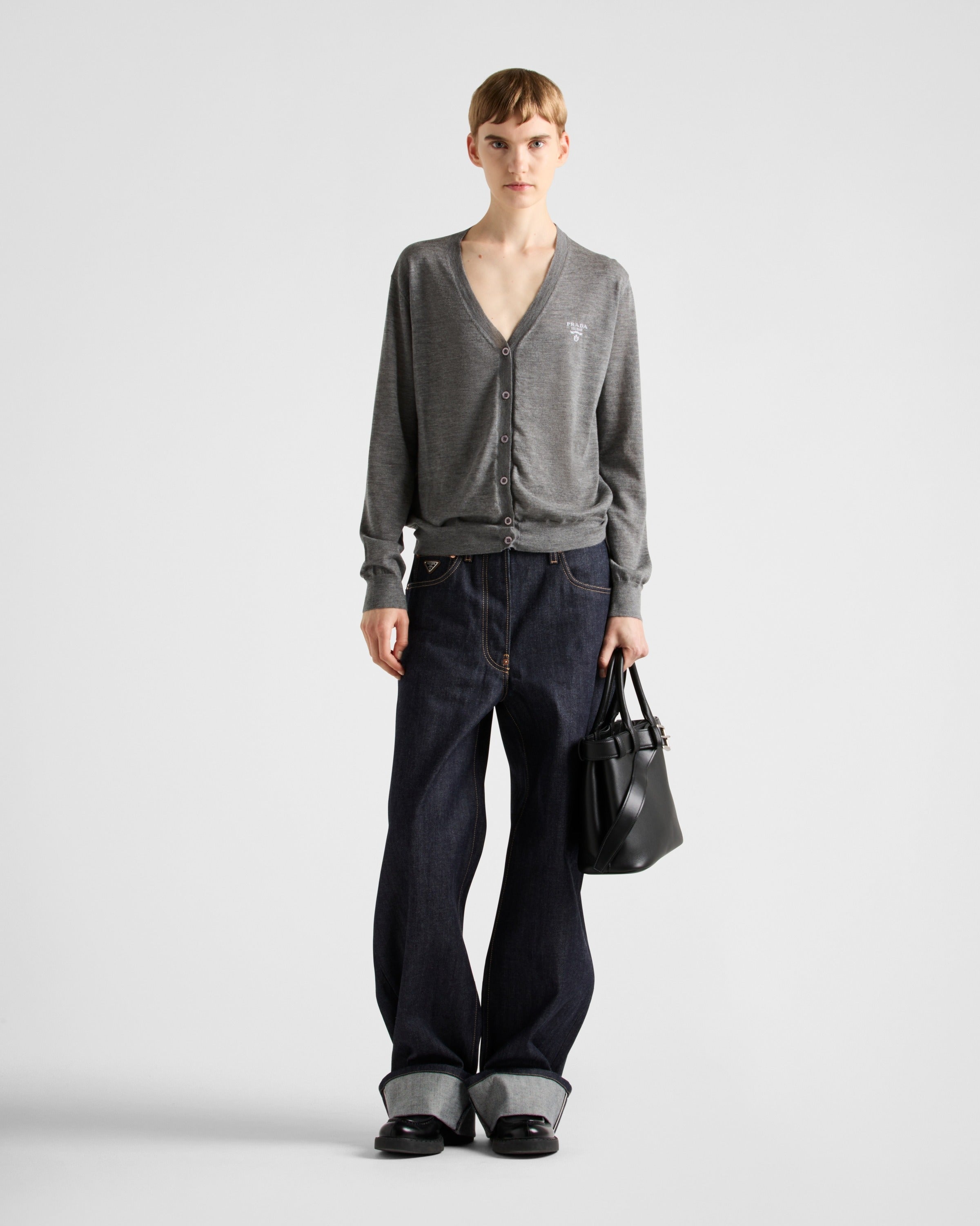 Cashmere cardigan Slate Gray