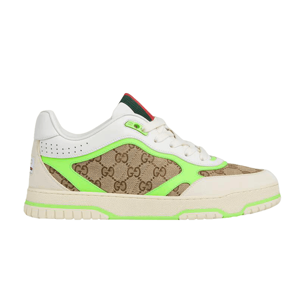 Gucci Re-Web Sneaker 'GG Canvas - Beige Fluorescent Green'