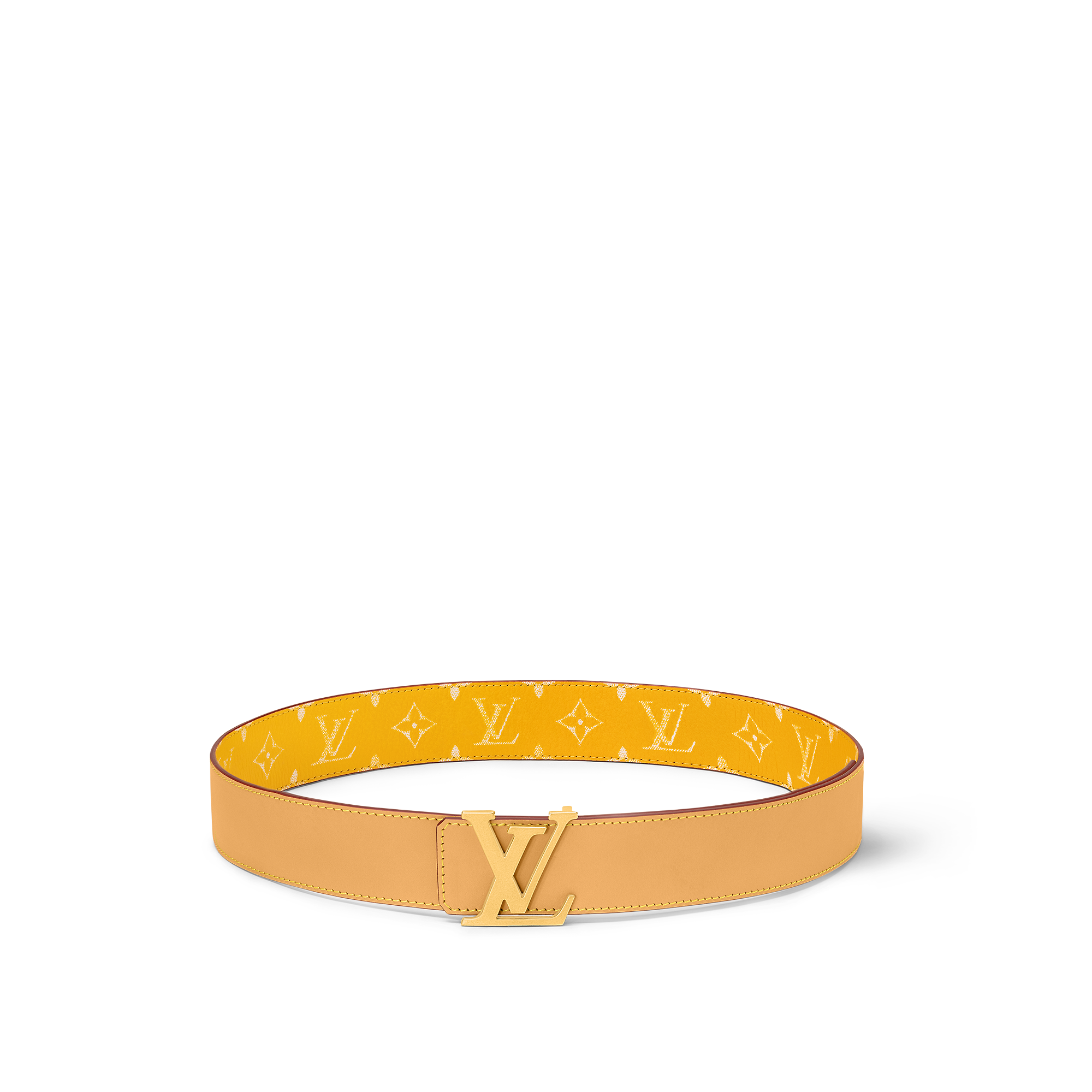 LV Initiales 40mm Reversible Belt SANS LIGNE ESTHETIQUE - Jaune