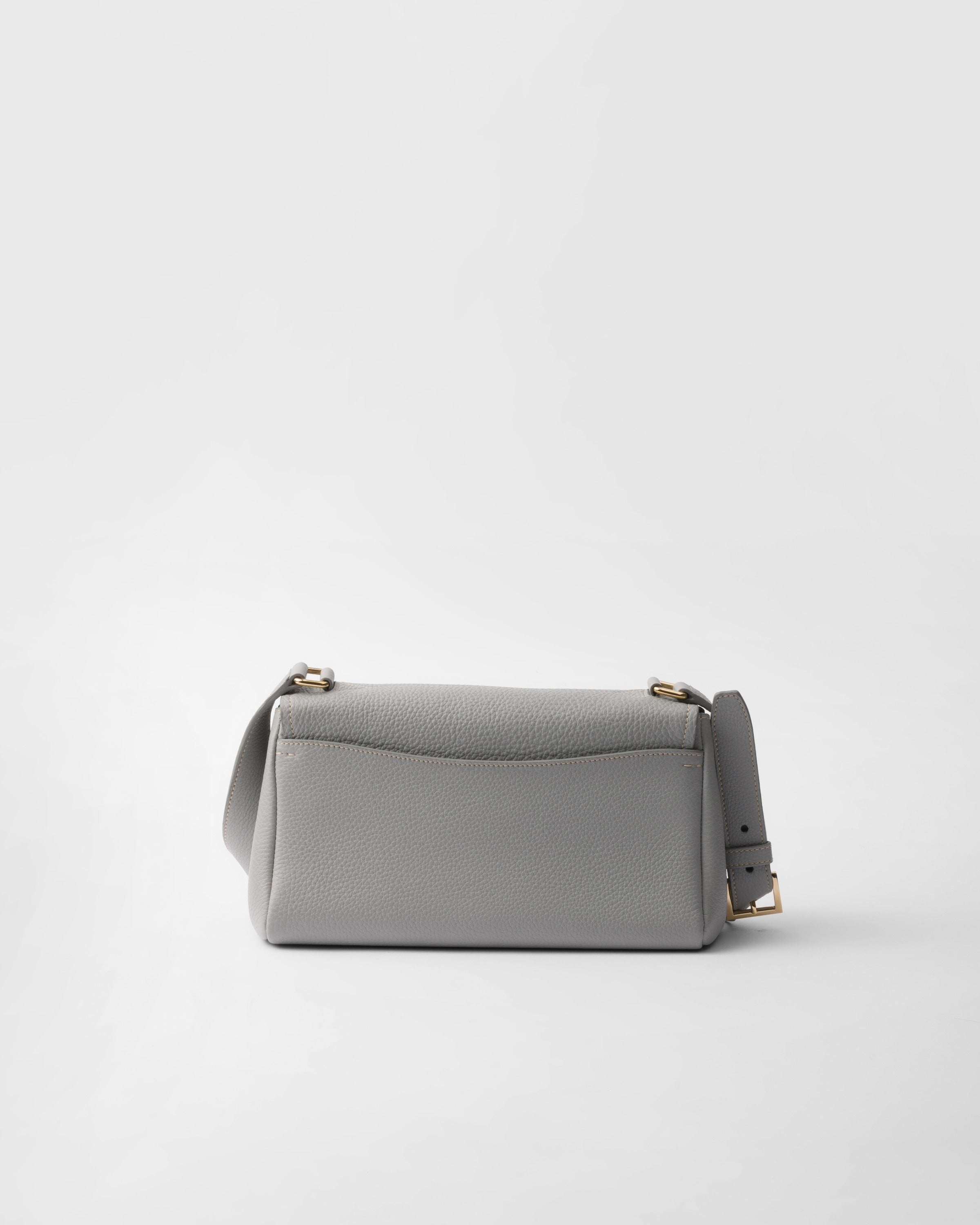 Small leather shoulder bag Granite Gray