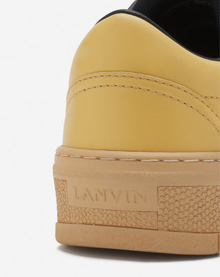 LEATHER CASH SNEAKERS LANVIN X FUTURE FOR MEN - BRIGHT YELLOW/RED