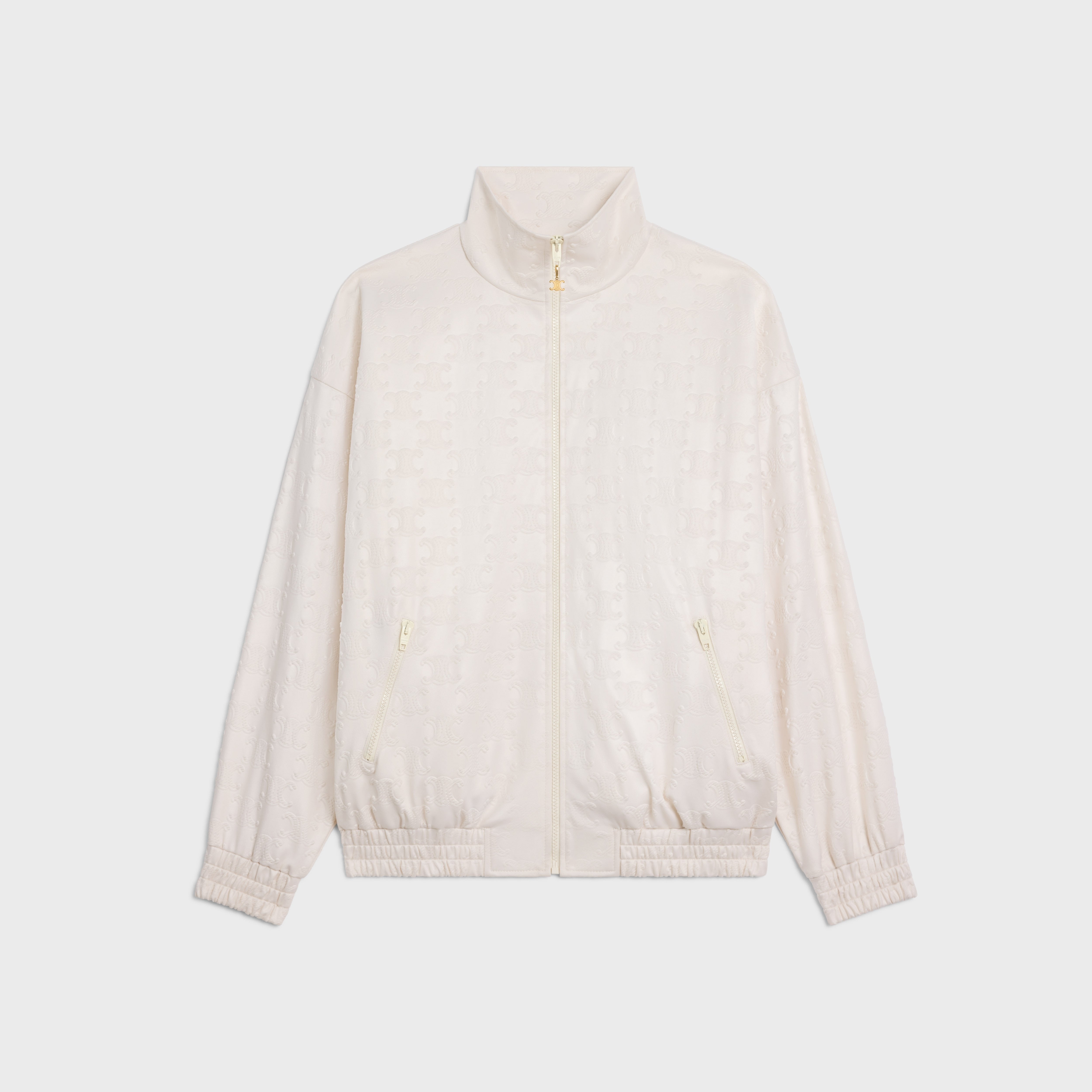 TRACKSUIT JACKET IN TRIOMPHE JERSEY - LIGHT BEIGE