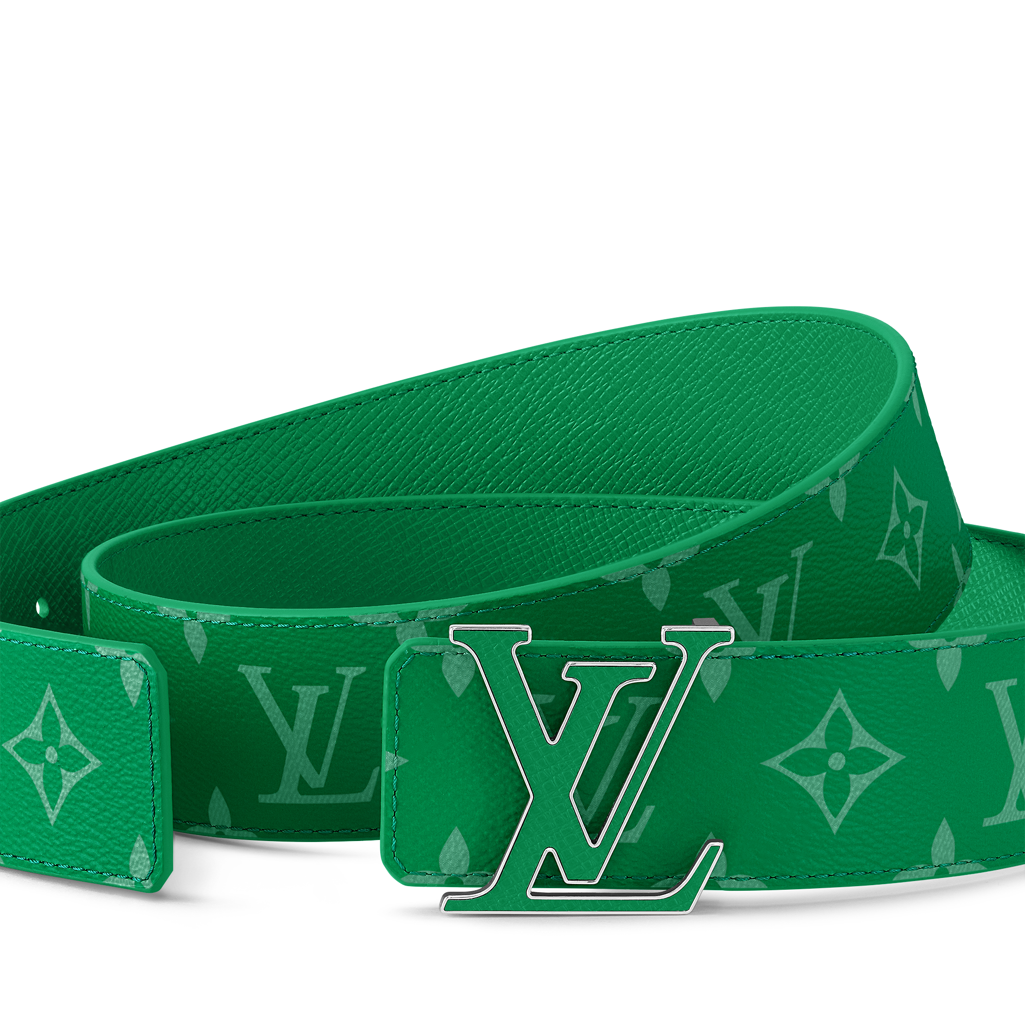 LV Initiales 40mm Reversible Belt Taigarama - Green