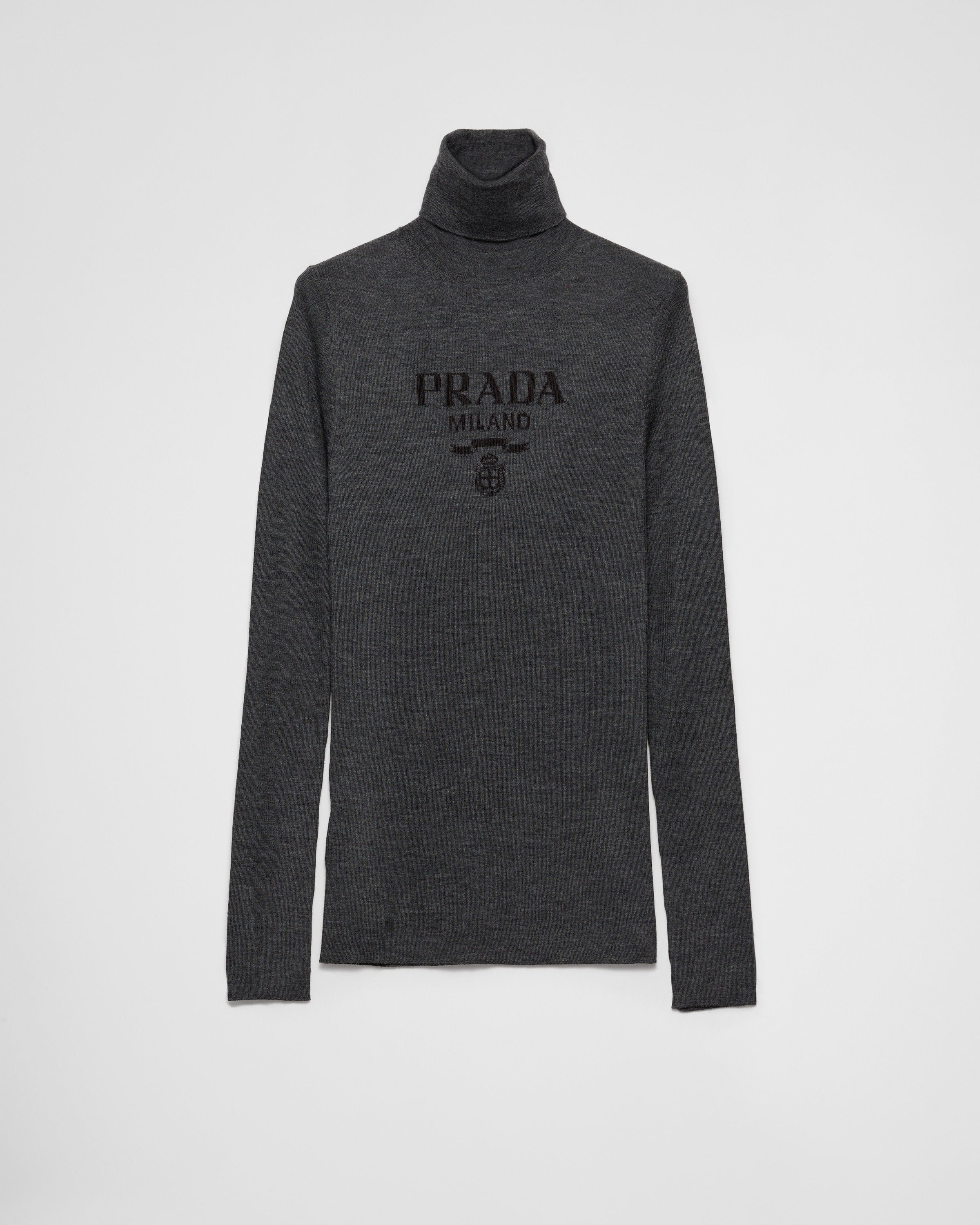 Superfine wool turtleneck sweater Anthracite Gray