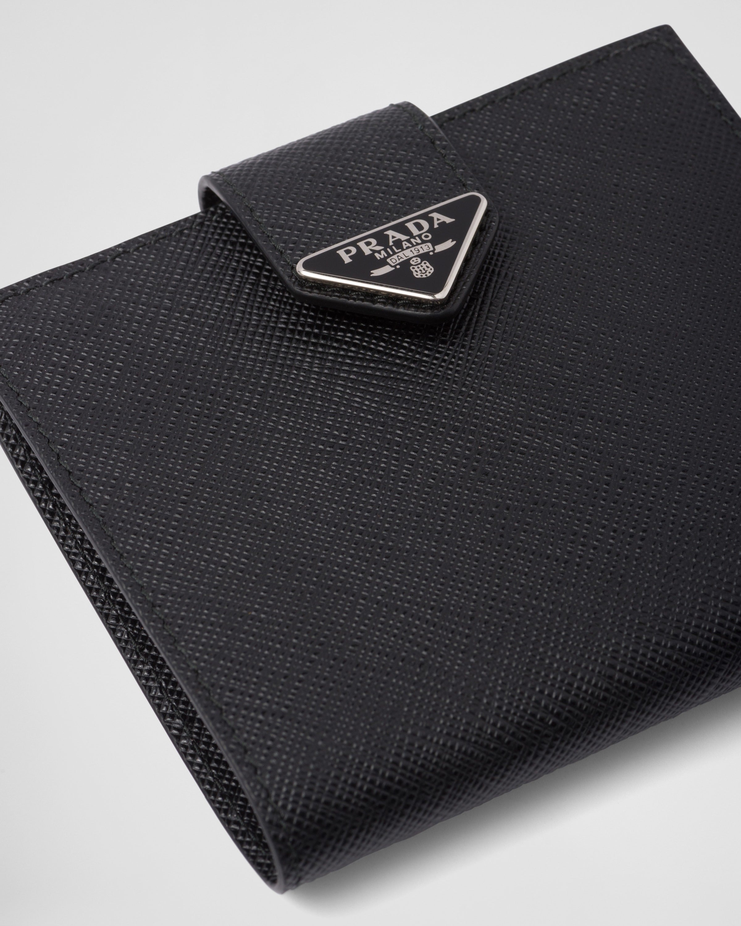 Saffiano leather wallet Black