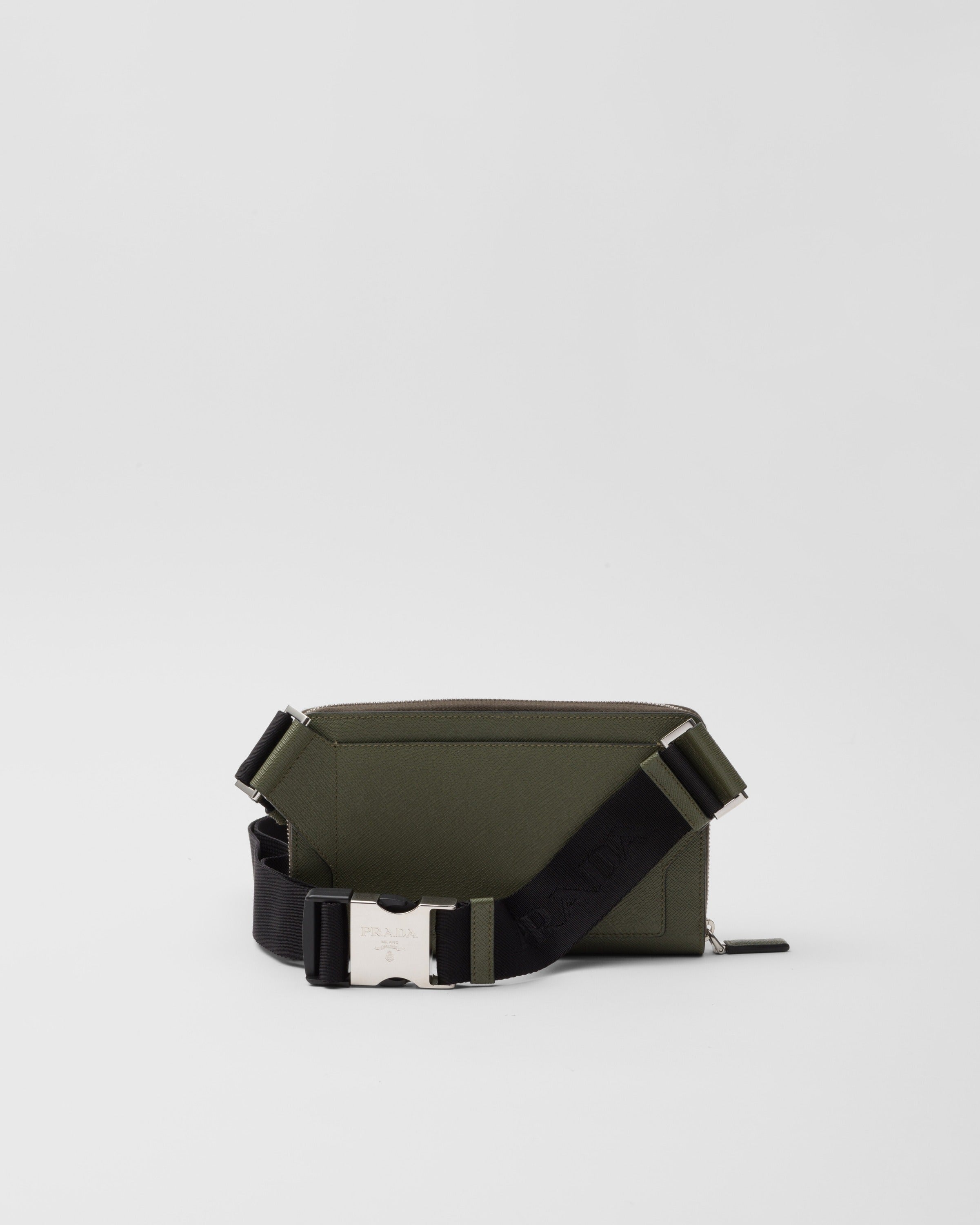 Saffiano leather belt bag Loden