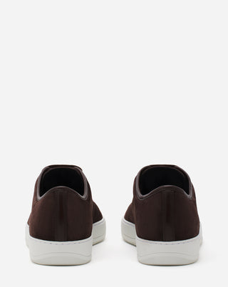 DBB1 LEATHER AND SUEDE SNEAKERS - ESPRESSO/WHITE