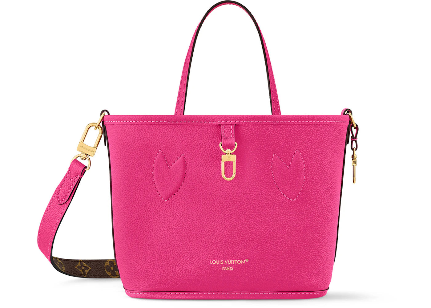 Louis Vuitton Neverfull Bandouliere BB Inside Out Rose Pondichery/Monogram