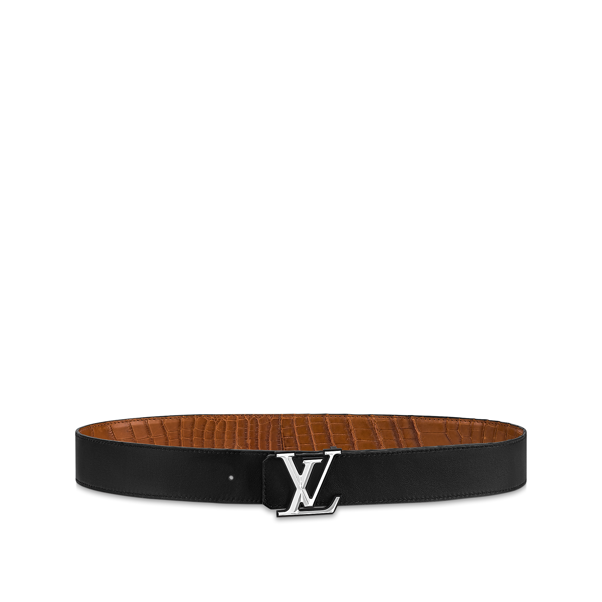 LV Pyramide 40mm Belt Crocodilien Mat