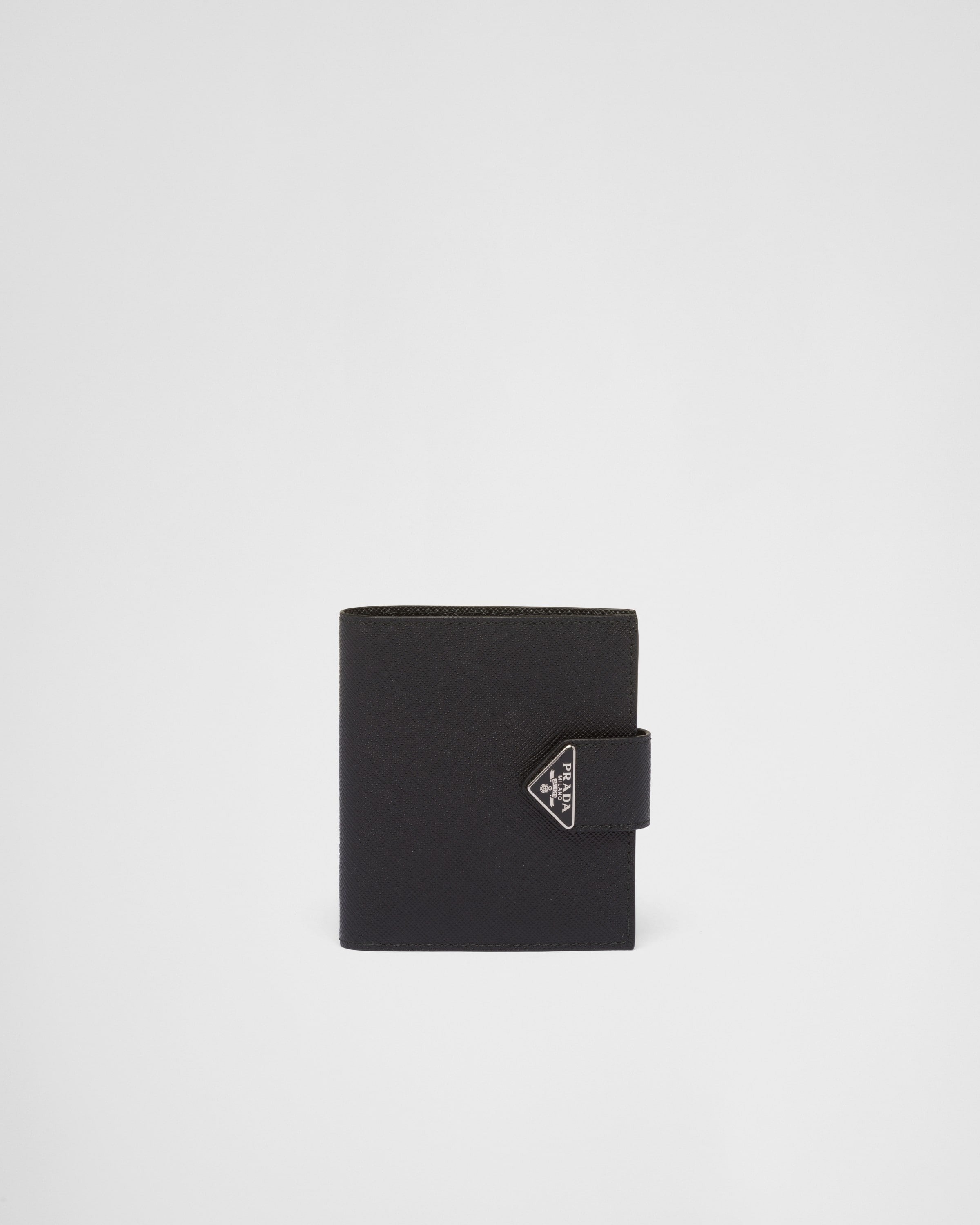 Saffiano leather wallet Black
