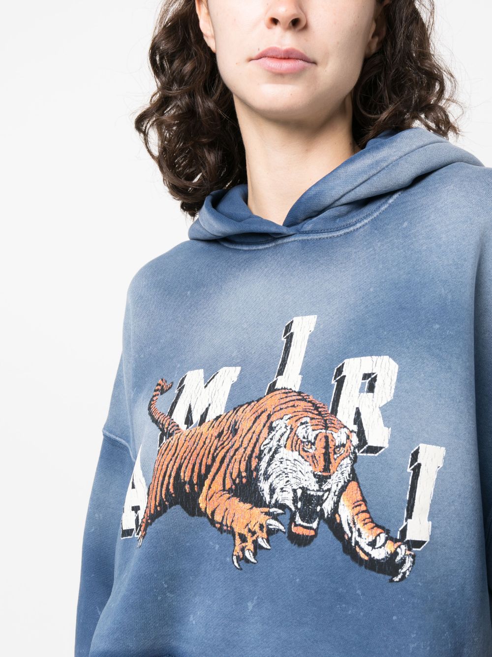 Logo-print cropped hoodie