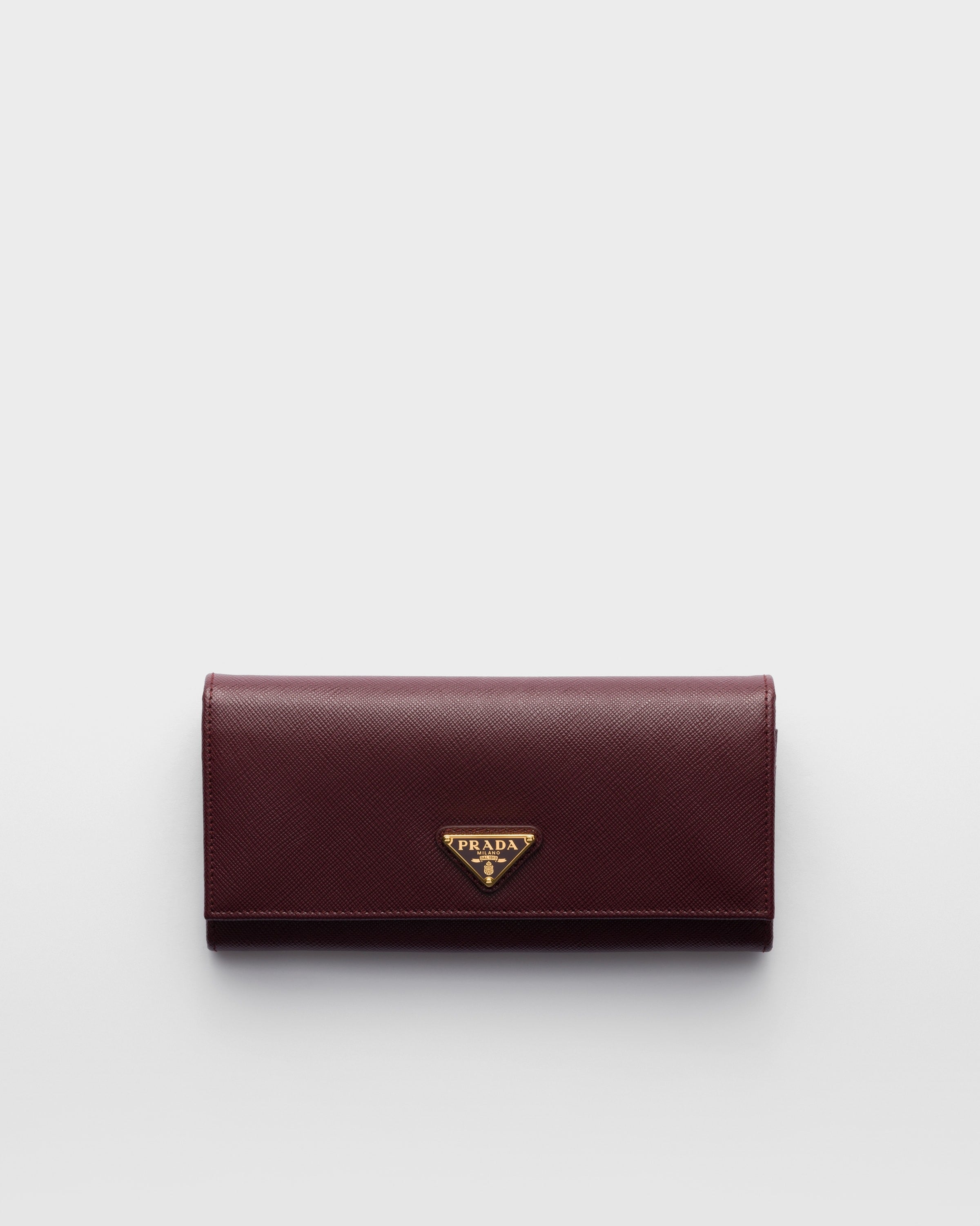 Large Saffiano Leather Wallet Burgundy