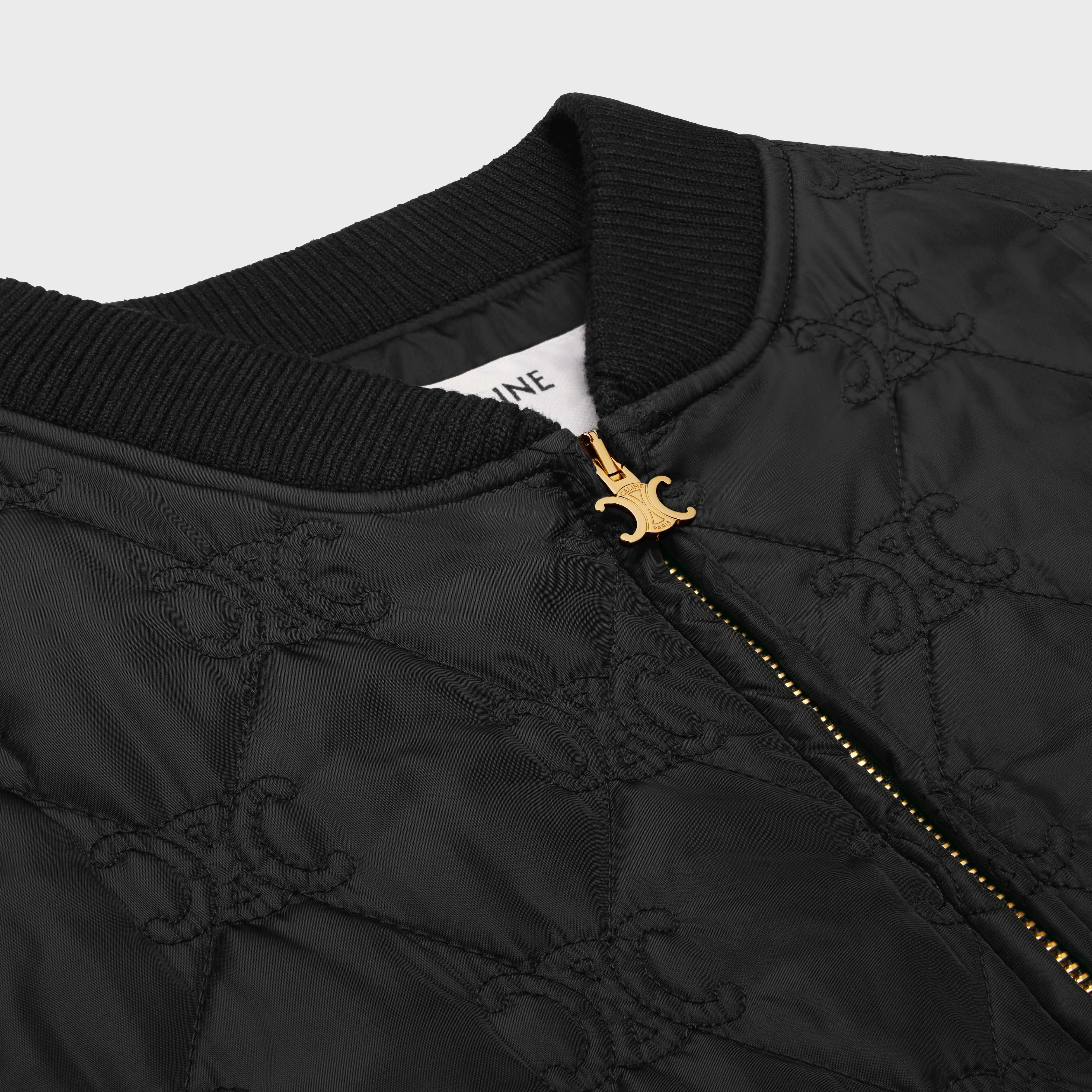 TRIOMPHE TEDDY JACKET IN LIGHTWEIGHT NYLON - BLACK