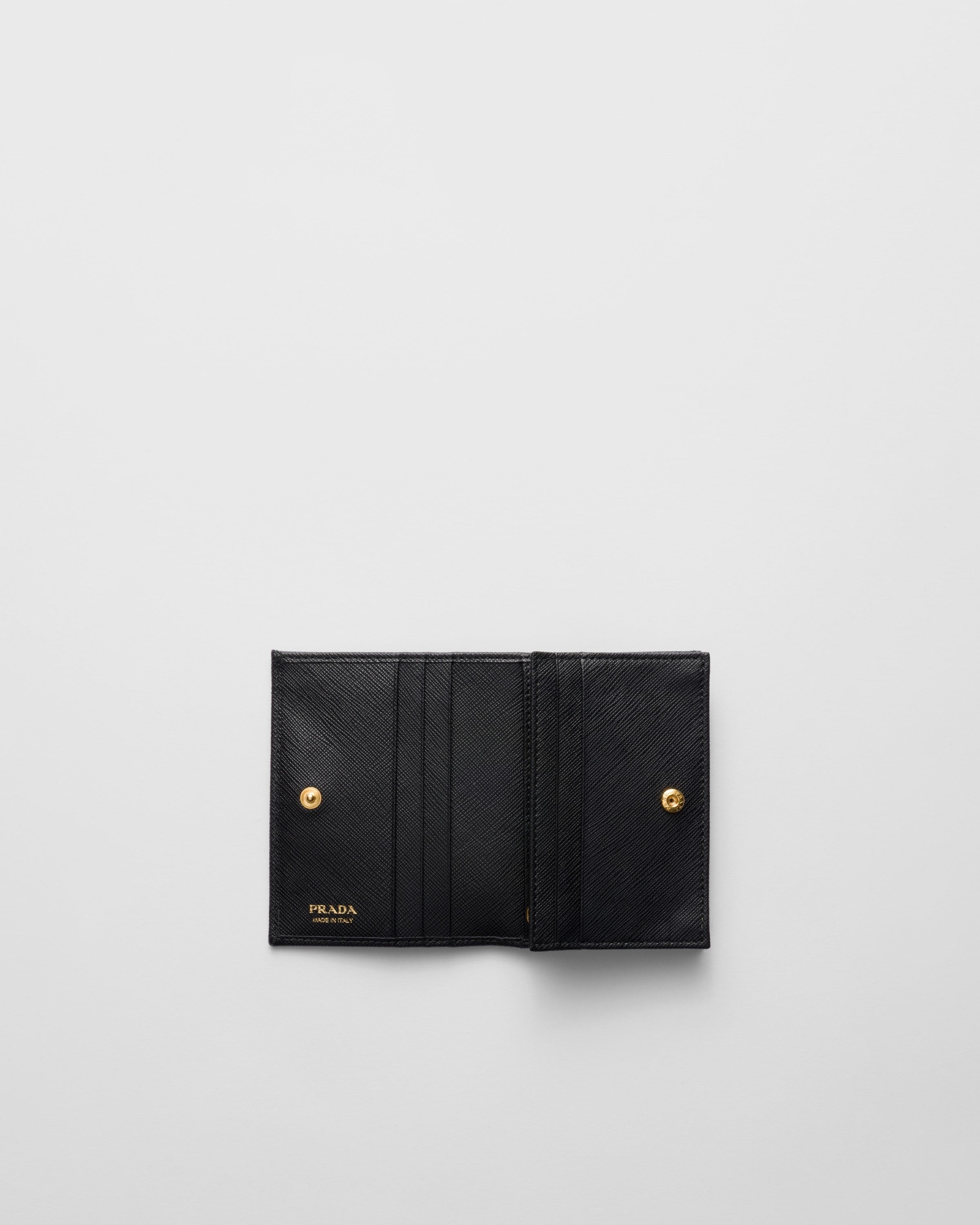 Small Saffiano Leather Wallet Black