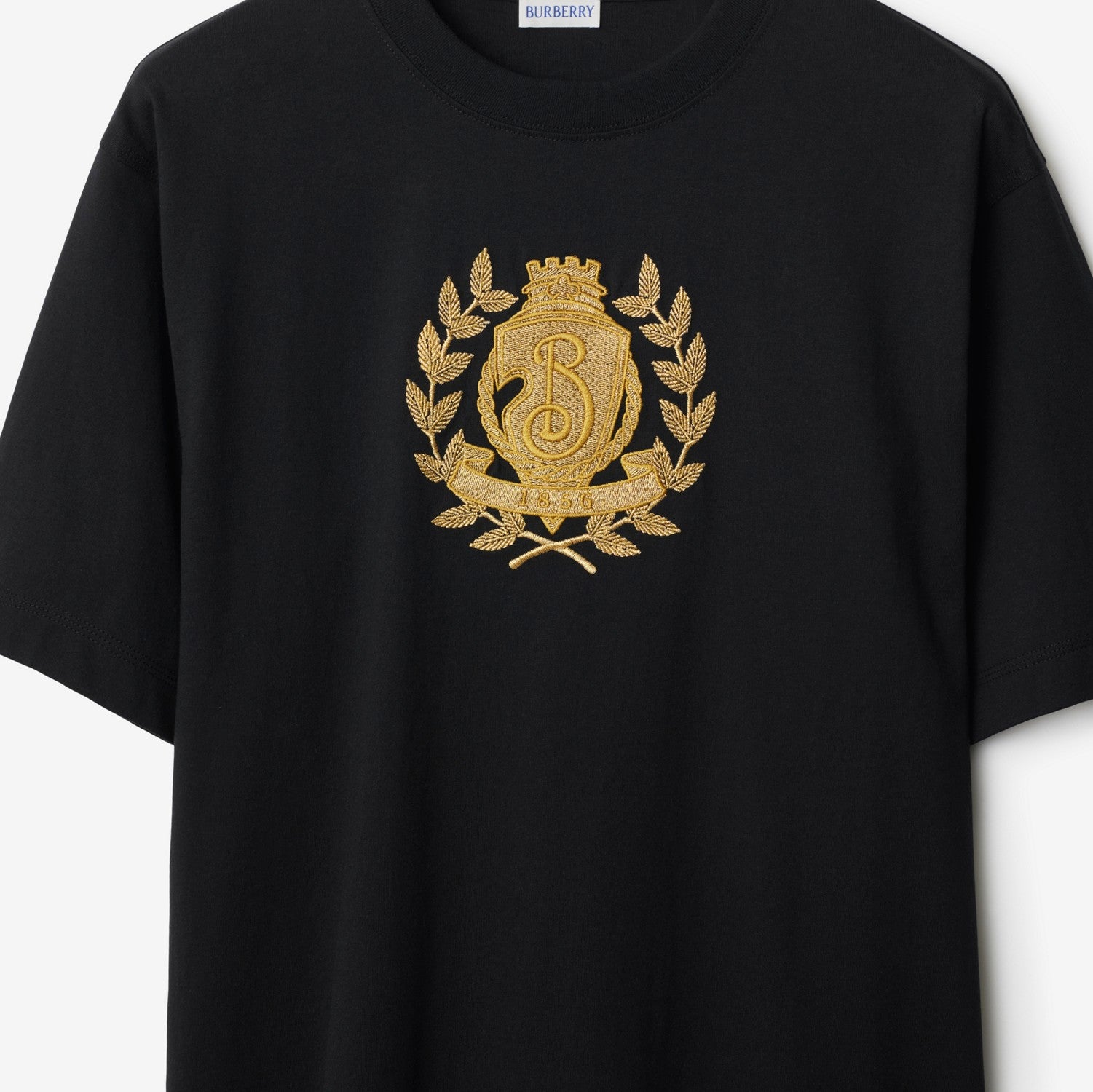 B Crest Cotton T-shirt - Black