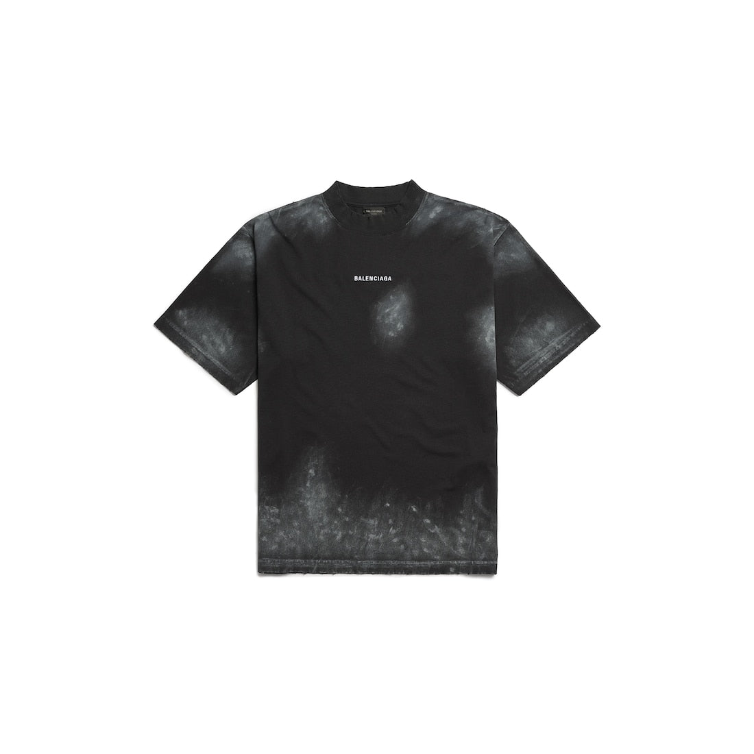 Men's Balenciaga Back T-shirt Medium Fit in Faded Black/White