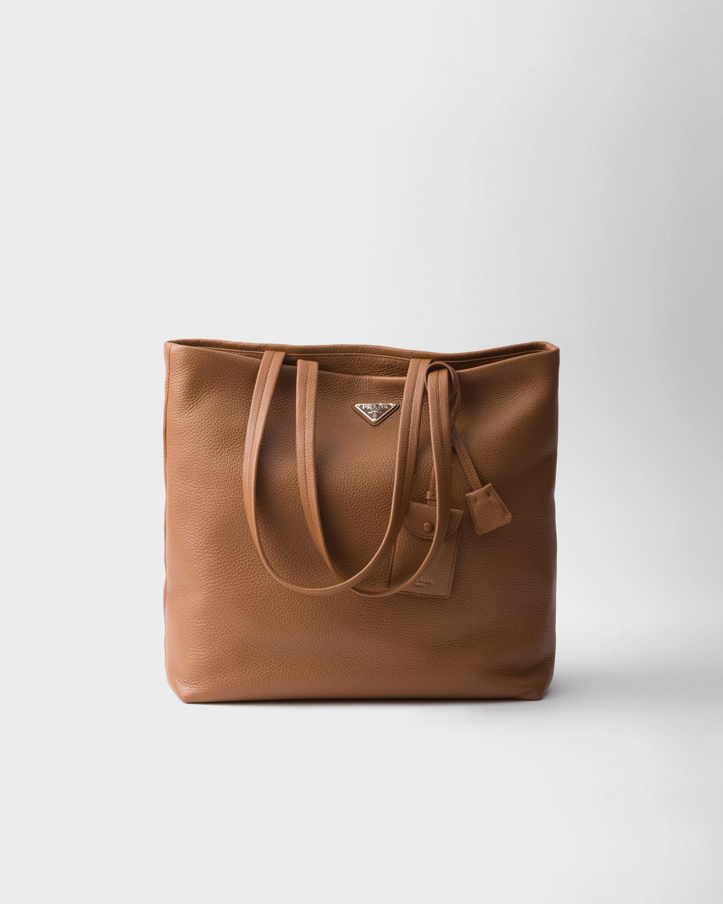 Leather tote Cognac