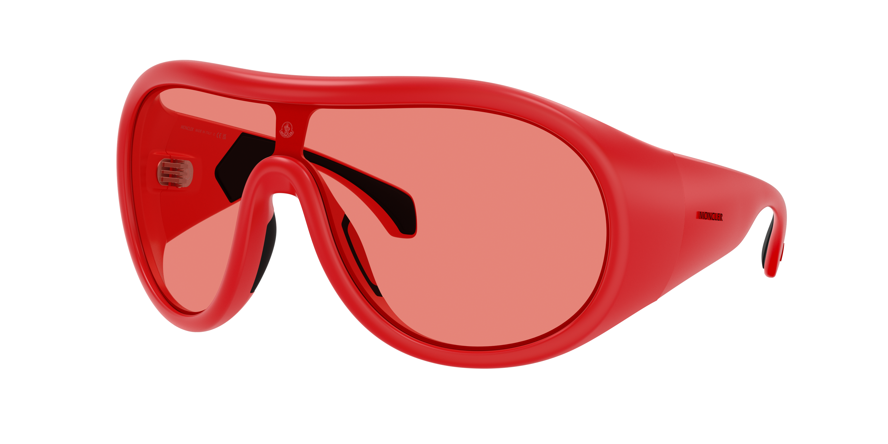MONCLER ME8004 Cloche Matte Red - Unisex Sunglasses, Red Lens