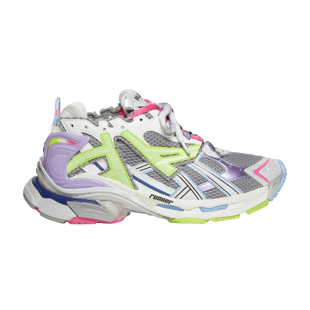 Balenciaga Runner Sneaker 'Grey Light Purple Neon Yellow'