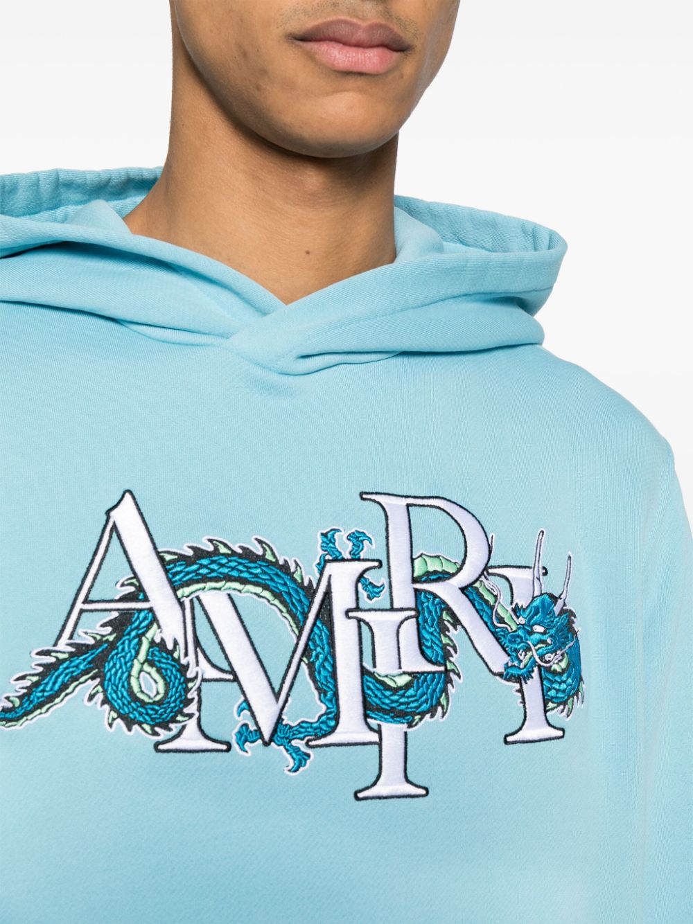 Logo-embroidered cotton hoodie