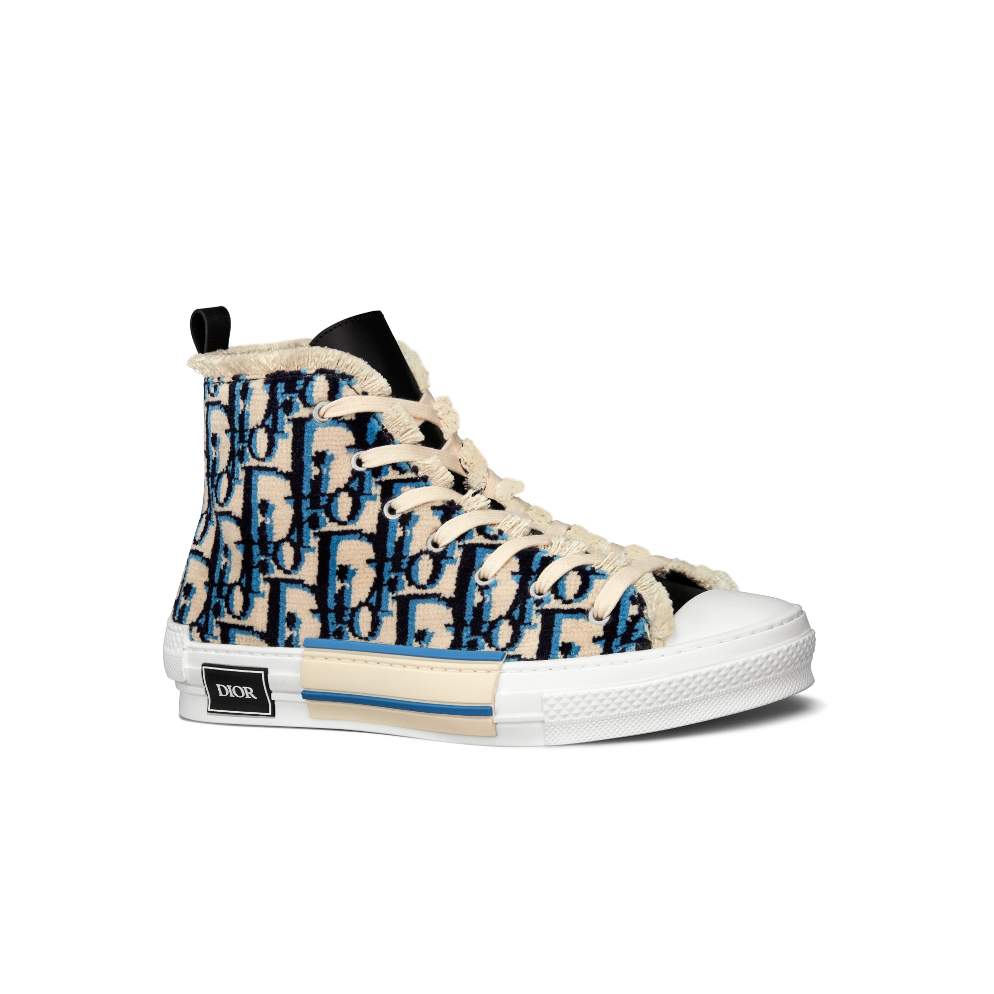 B23 High-Top Sneaker - Beige, Black and Navy Blue Dior Oblique Tapestry