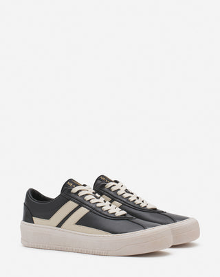 LEATHER CASH SNEAKERS LANVIN X FUTURE FOR MEN - DARK GREY/BEIGE