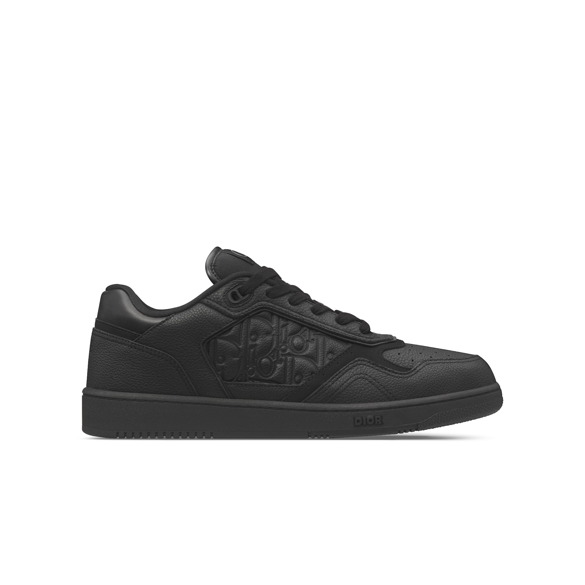 B27 Low-Top Sneaker - Black Grained Calfskin and Black Dior Gravity Leather