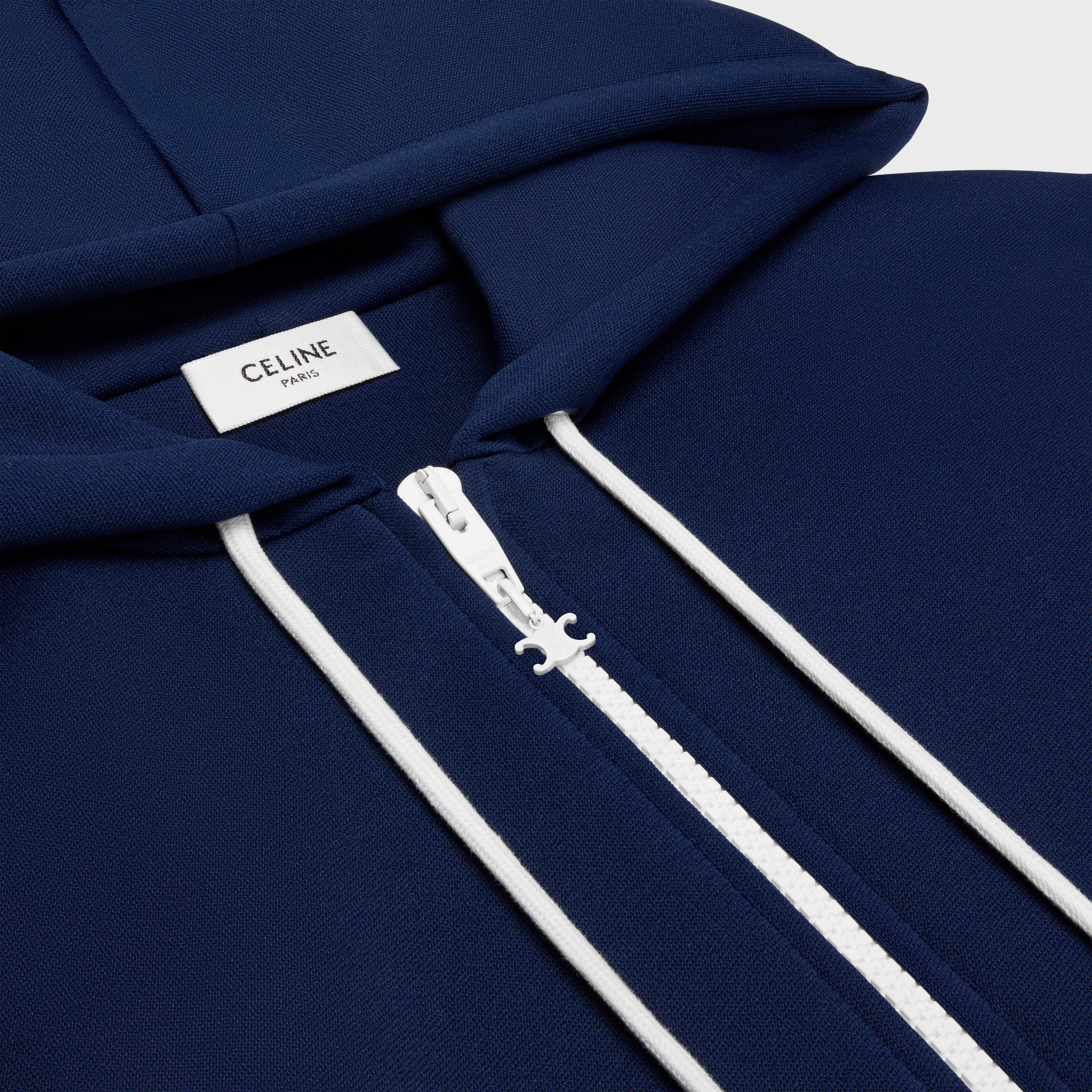 TRACKSUIT JACKET IN DOUBLE FACE JERSEY - NAVY / RED / OFF WHITE